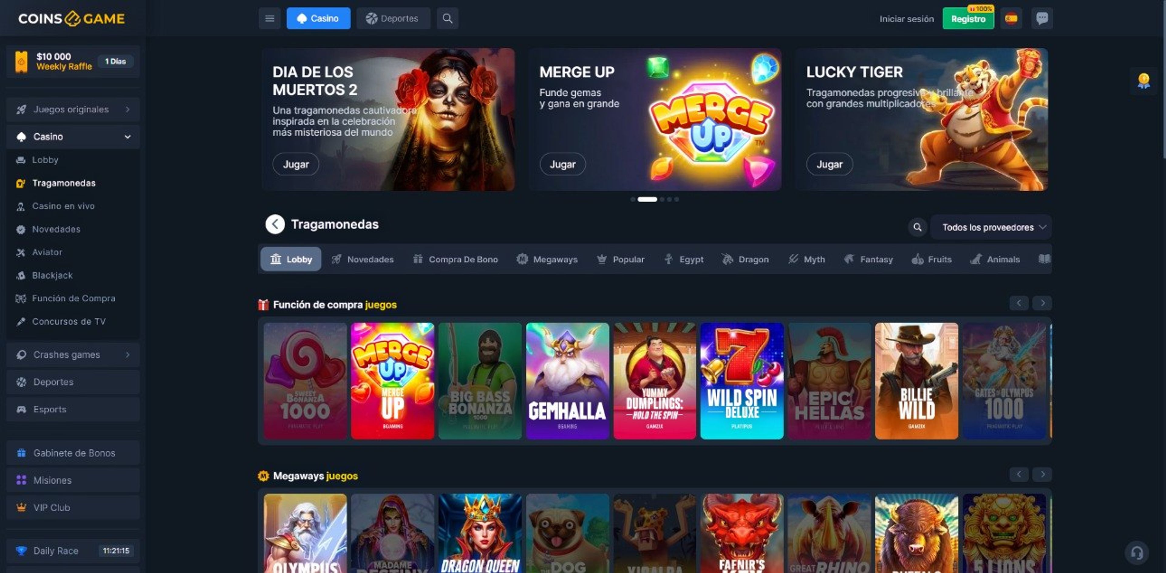 Coins.game desktop screenshot 2