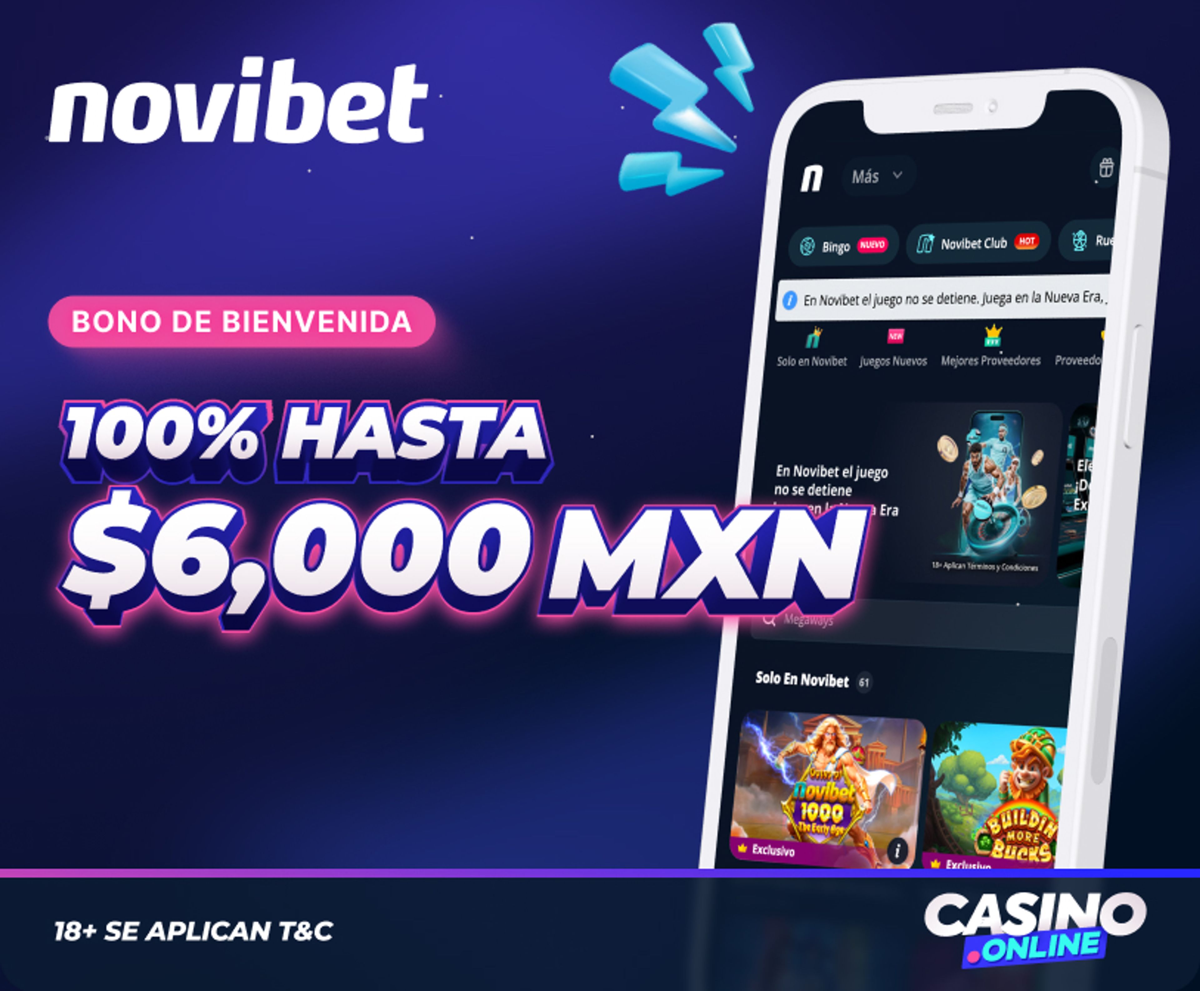 Bono de bienvenida de Novibet México.