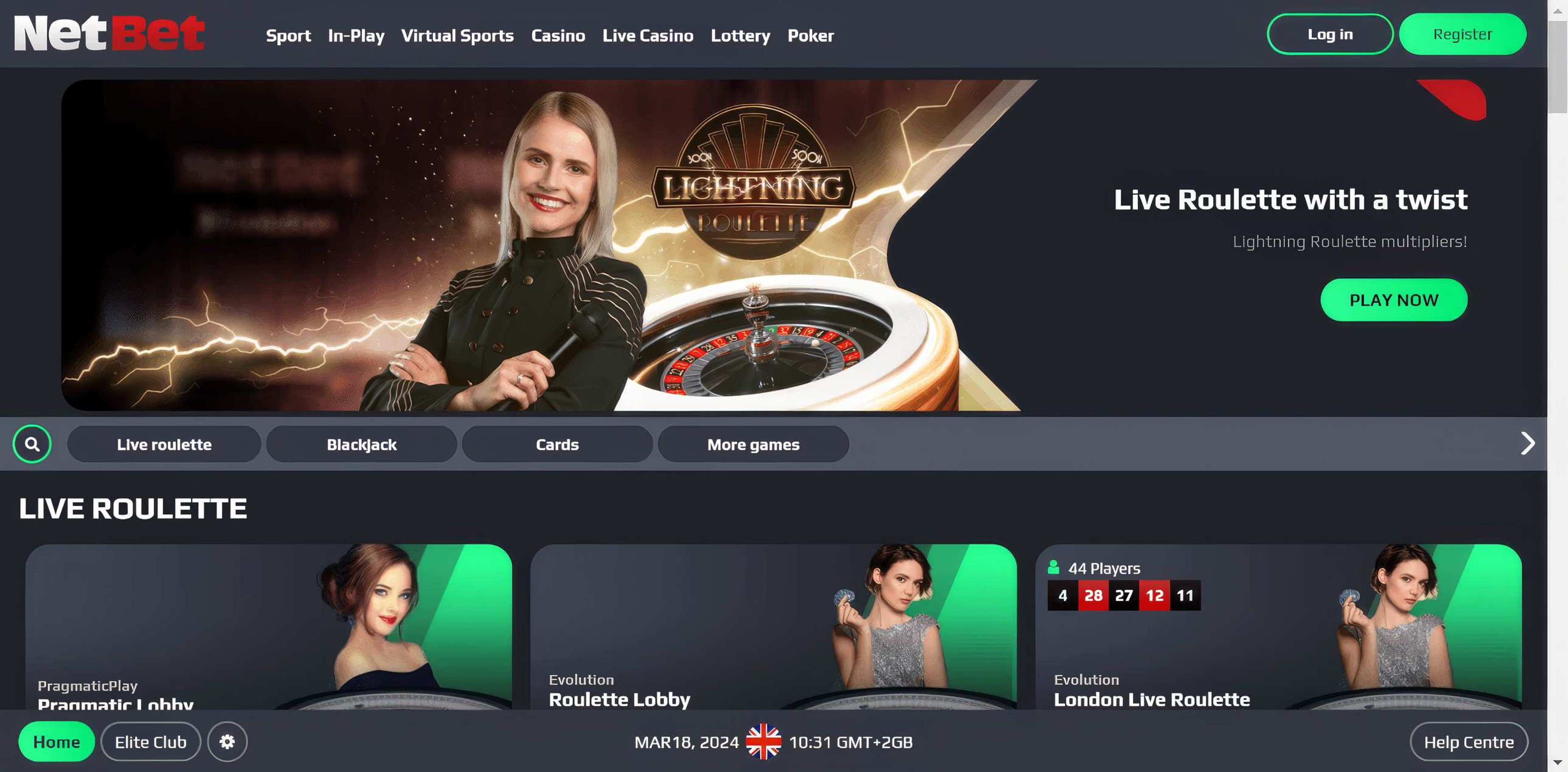 NetBet desktop screenshot 2