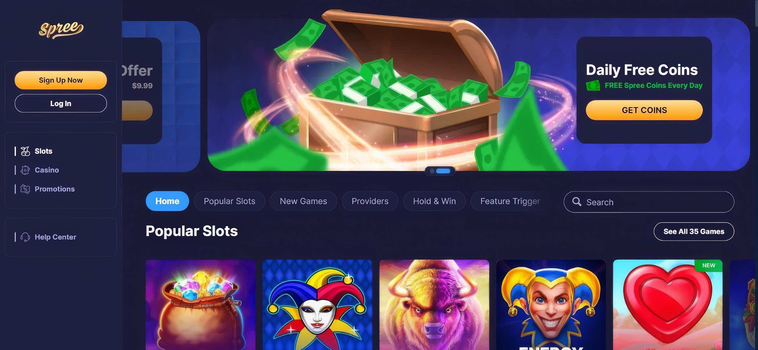 Spree.com desktop screenshot 2