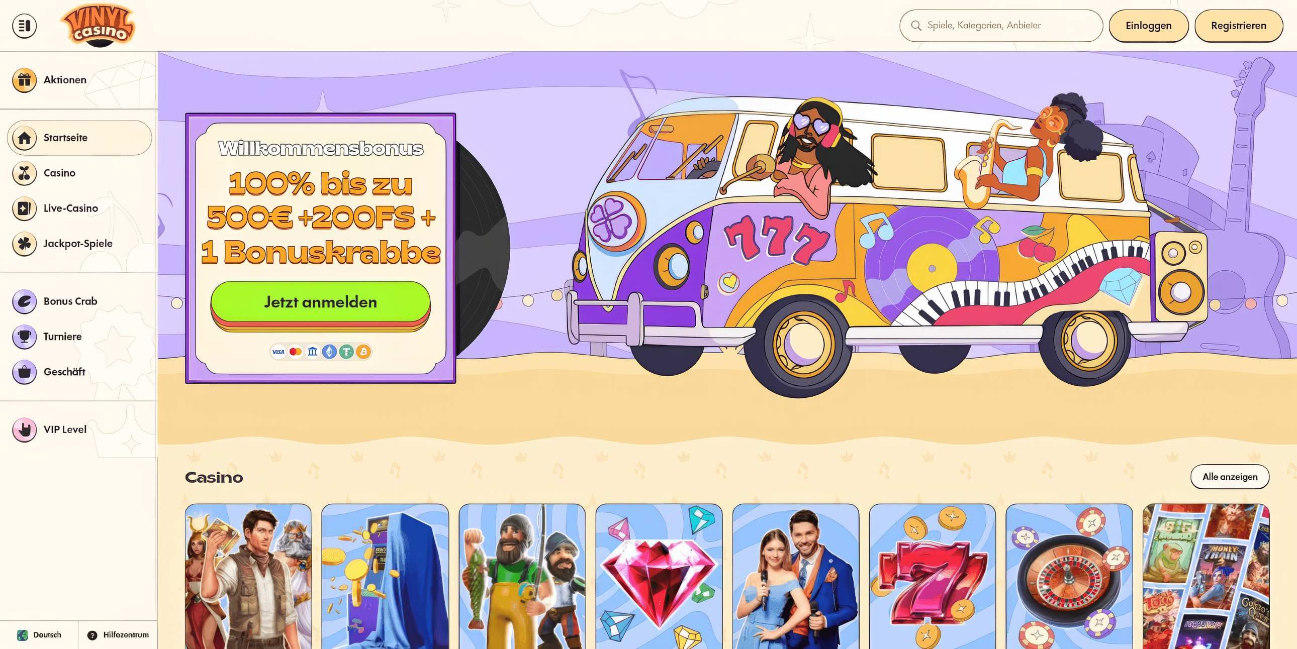 Vinyl Casino desktop screenshot 1