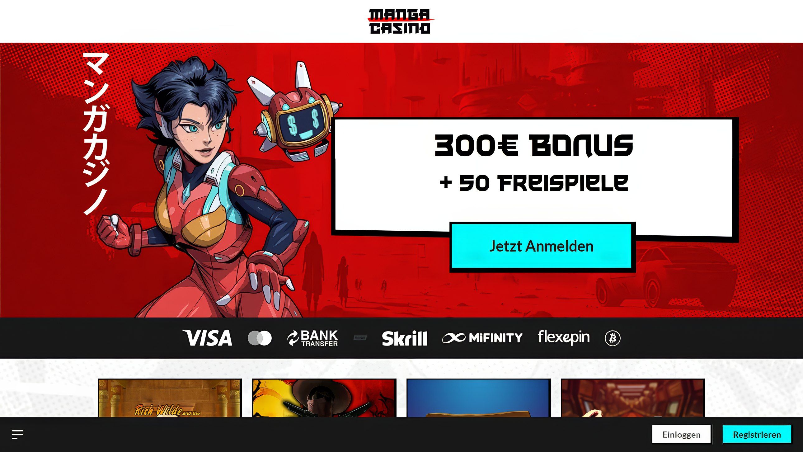 Manga Casino desktop screenshot 1