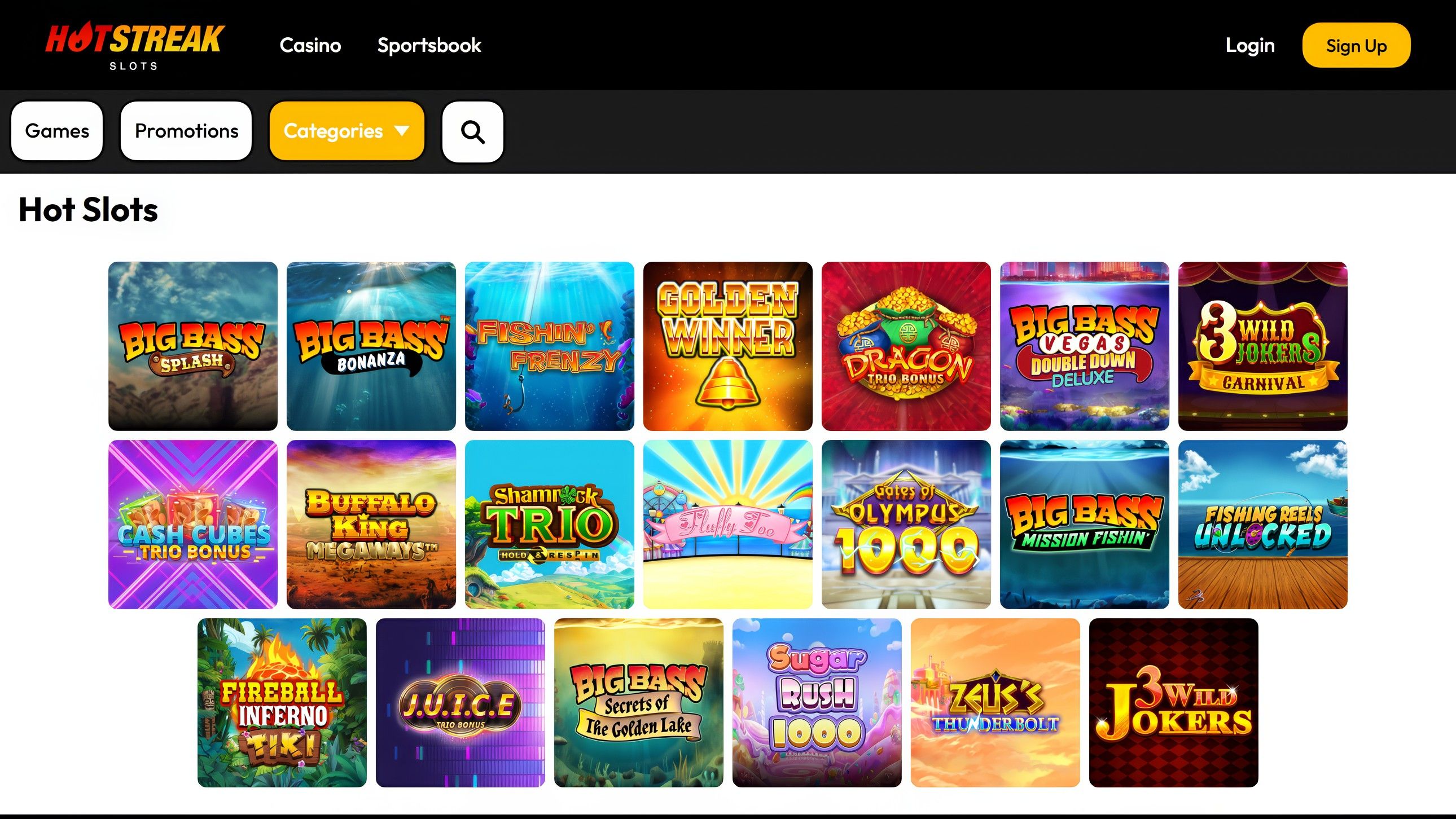 Hot Streak Casino desktop screenshot 2