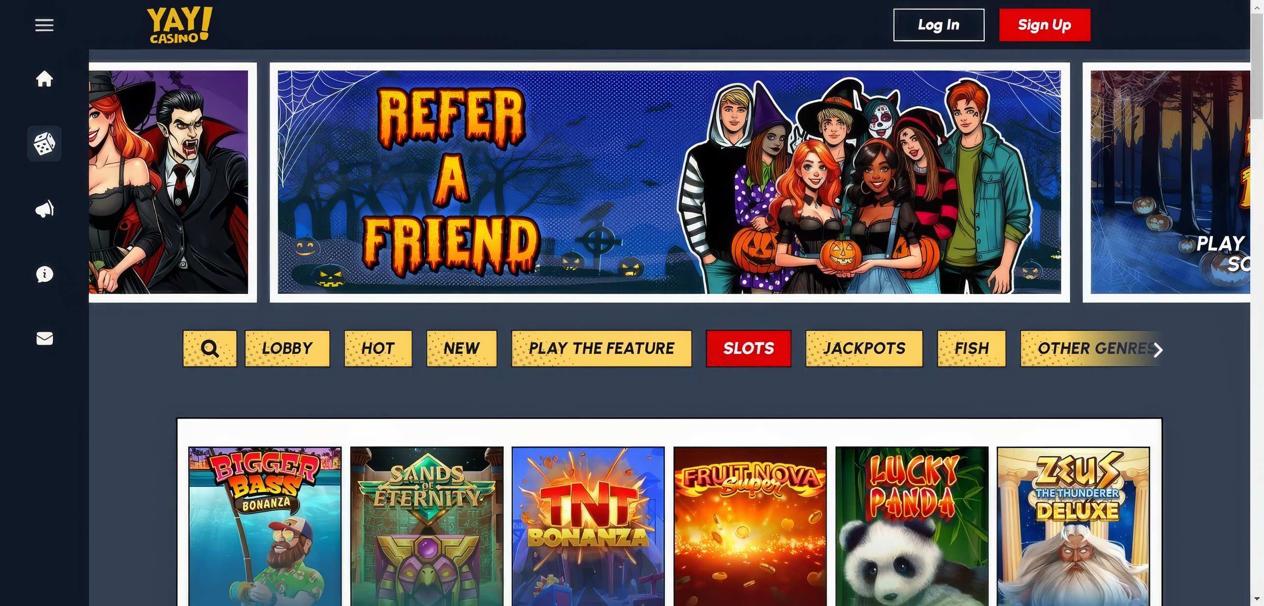 Yay Casino desktop screenshot 2