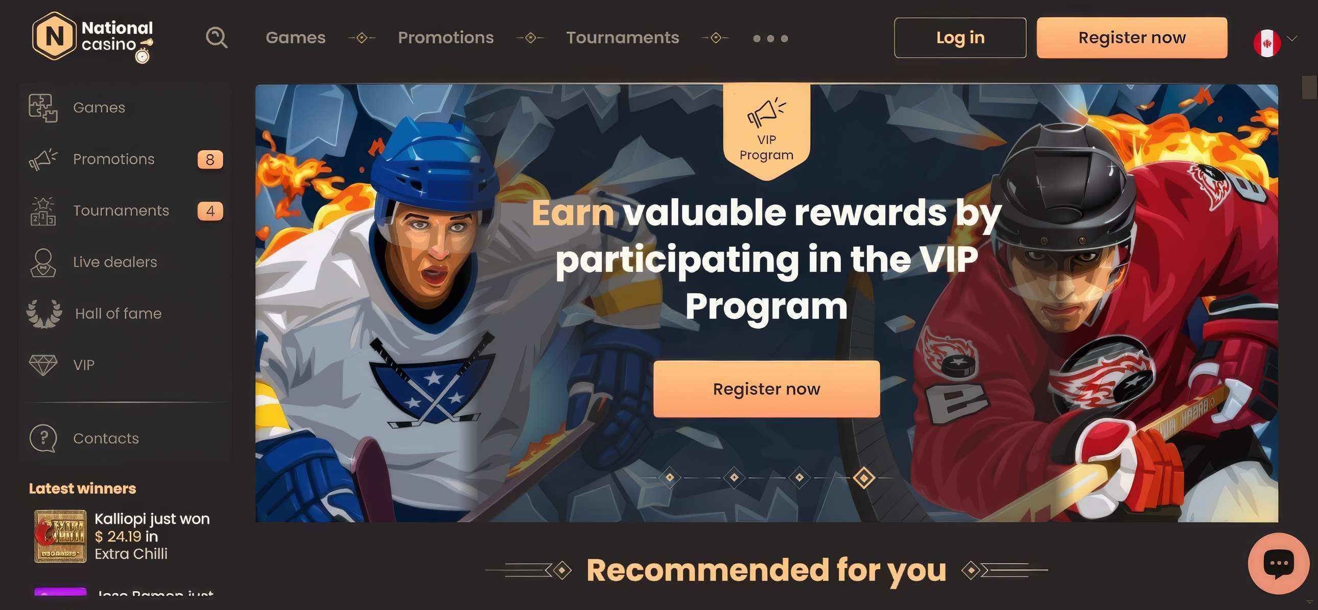 National Casino desktop screenshot 1