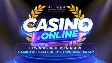 Casino.online triumphiert bei den AffPapa Awards LATAM