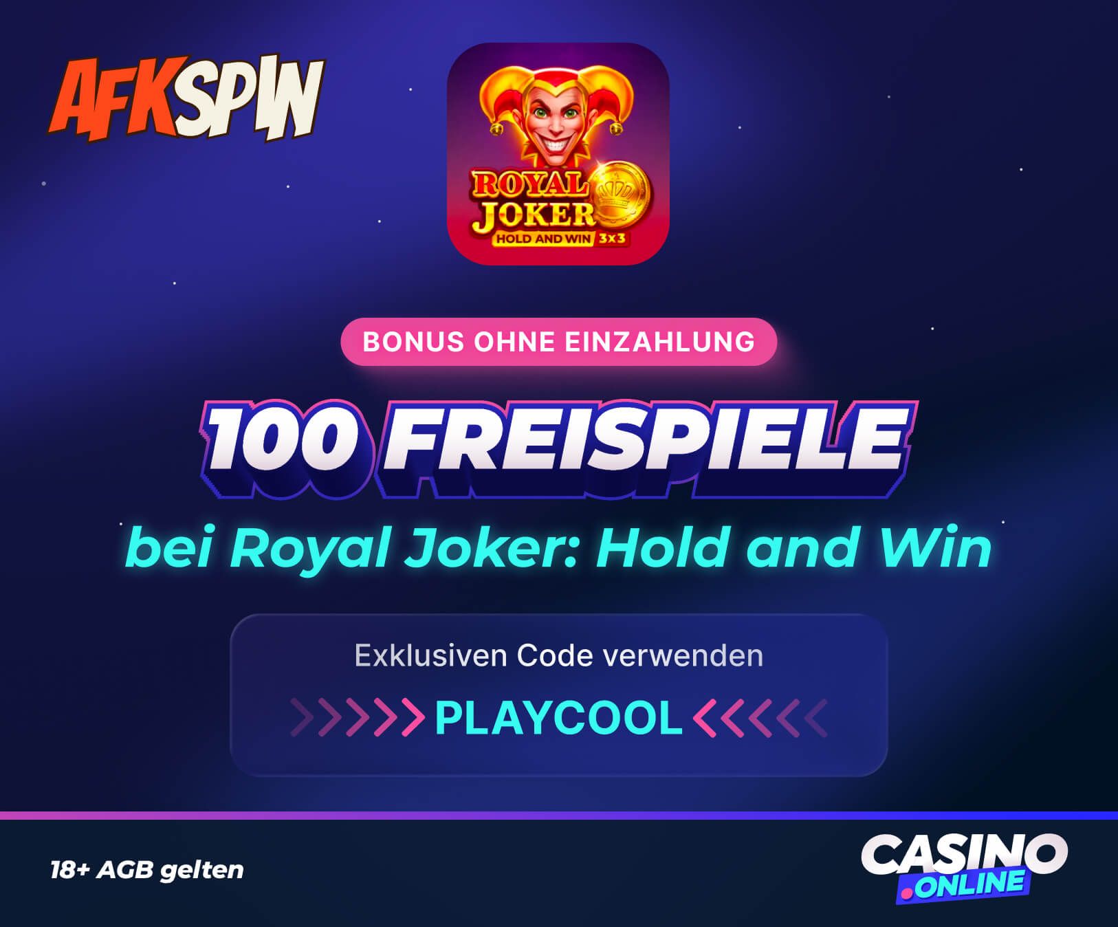 AFKspin Casino Bonus ohne Einzahlung