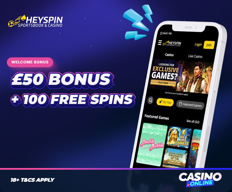 HeySpin Casino Welcome Bonus