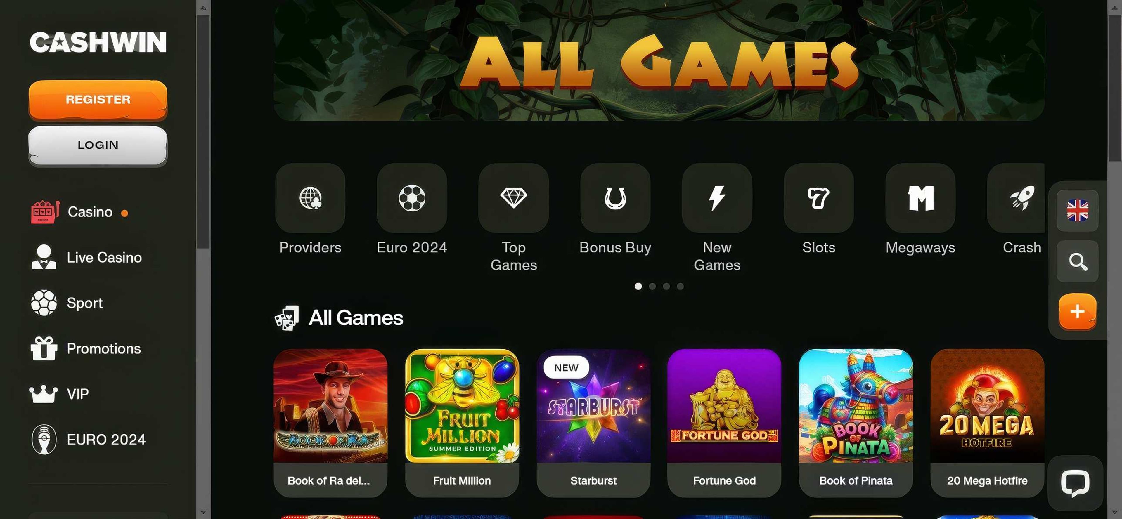 Cashwin desktop screenshot 1