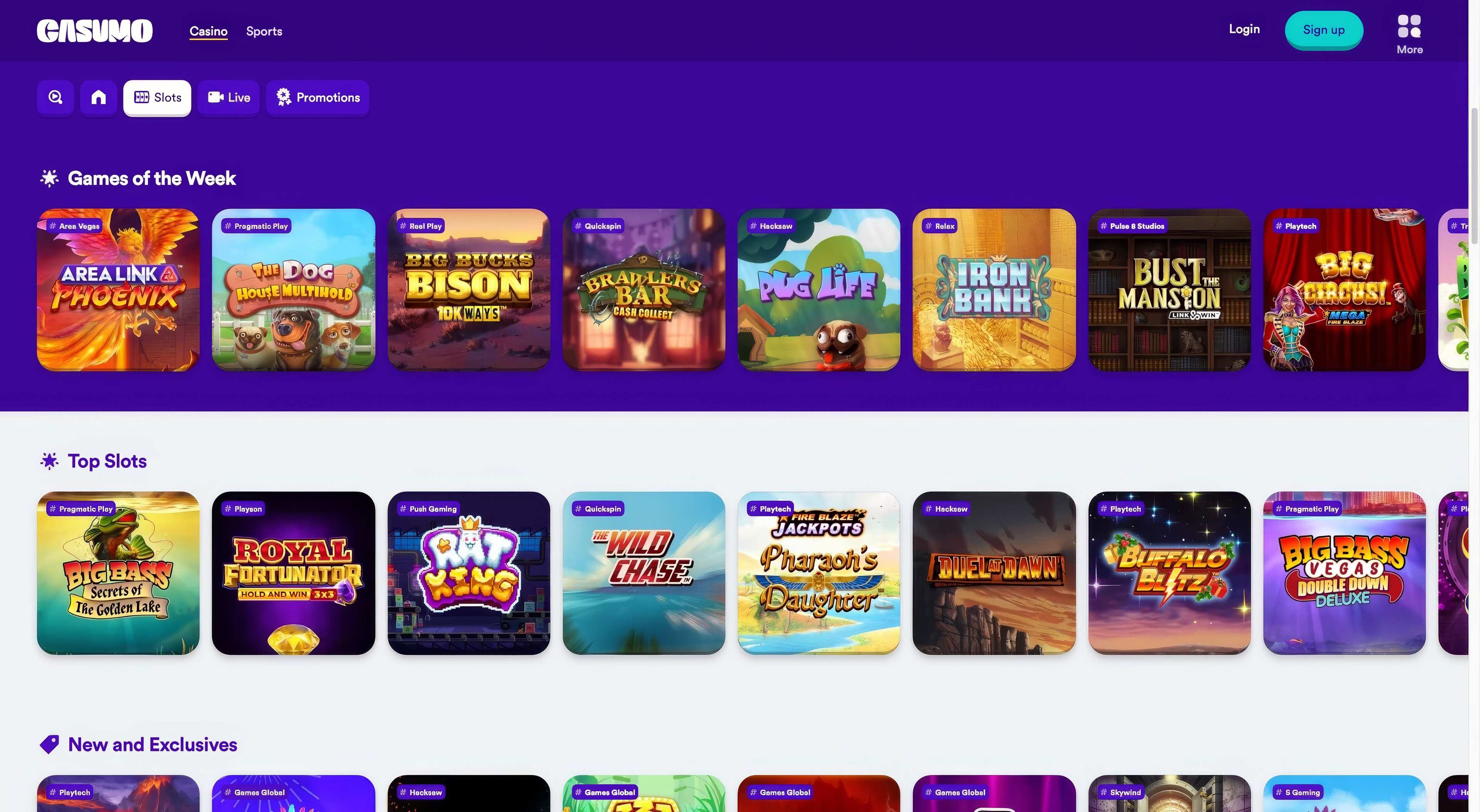 Casumo desktop screenshot 2