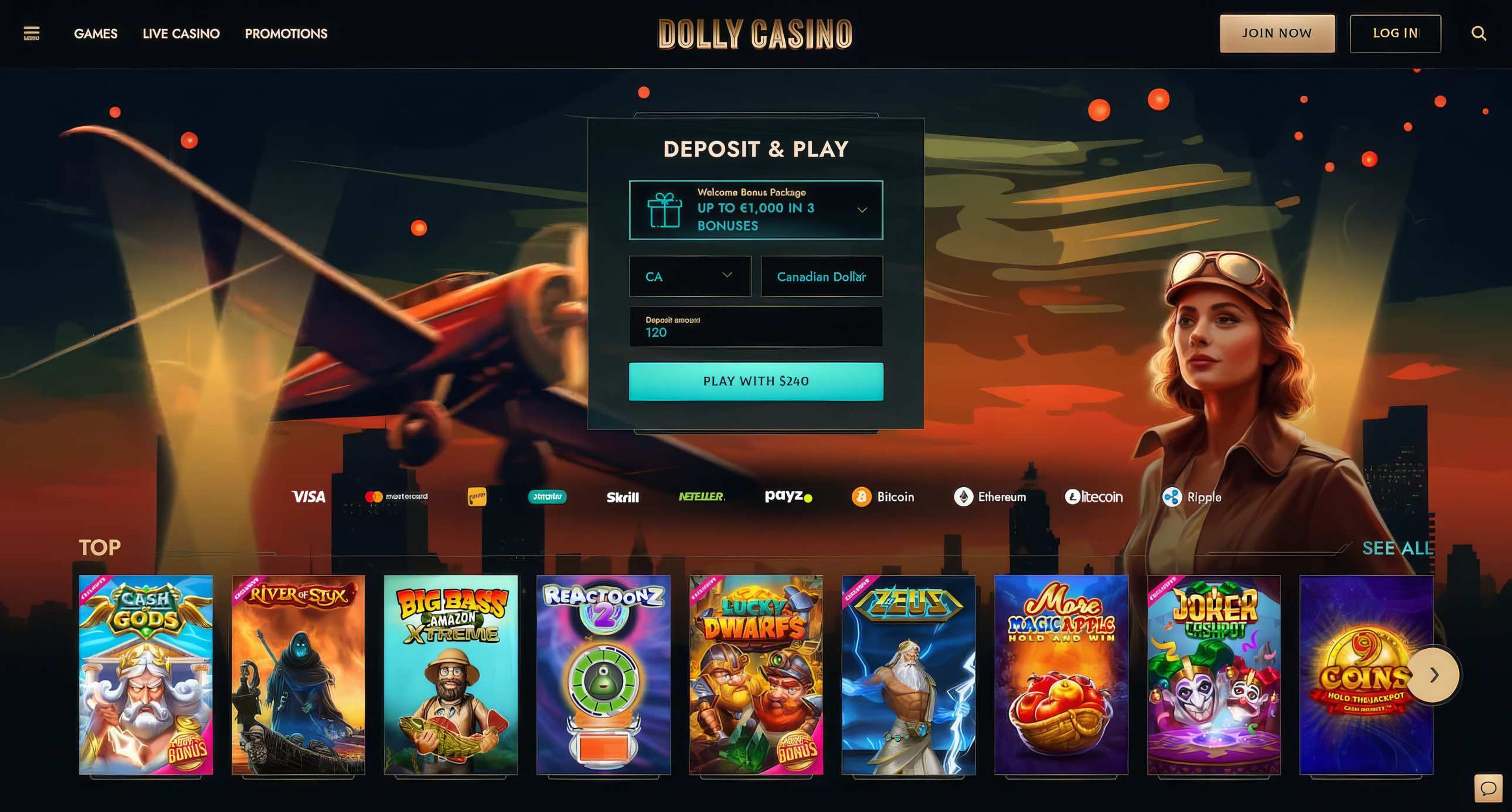 Dolly Casino desktop screenshot 1