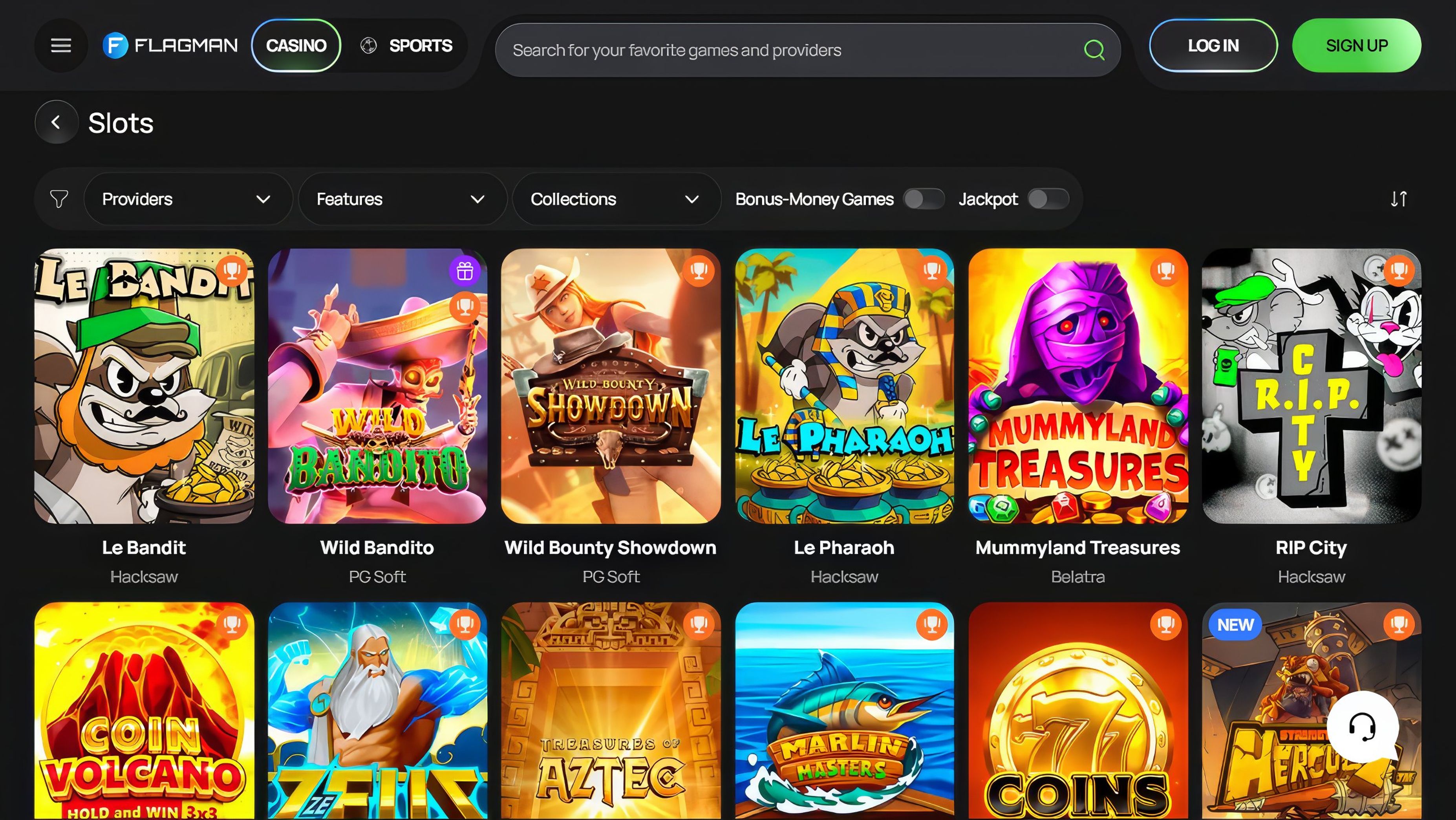 Flagman Casino desktop screenshot 2