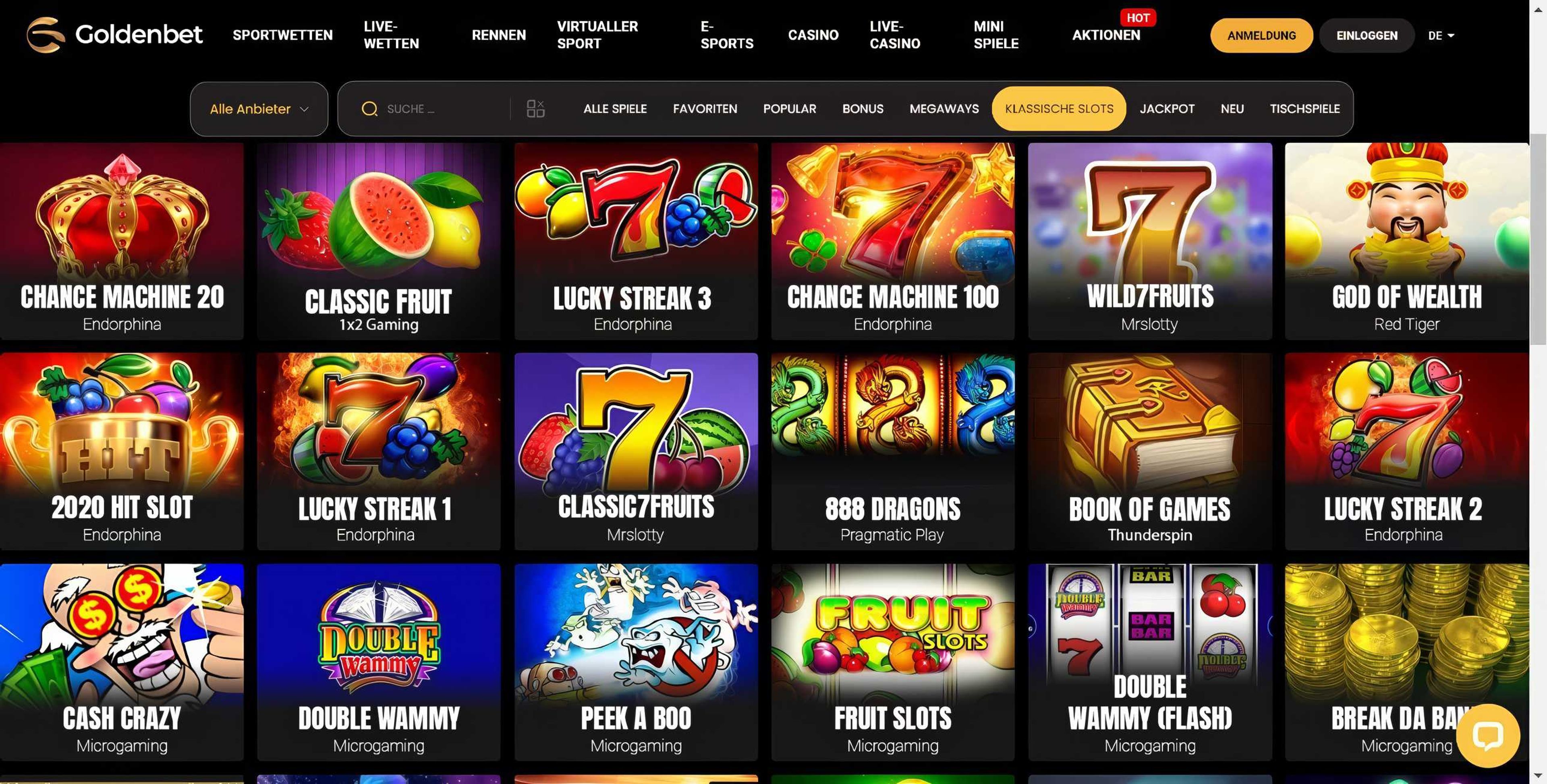 Goldenbet desktop screenshot 2