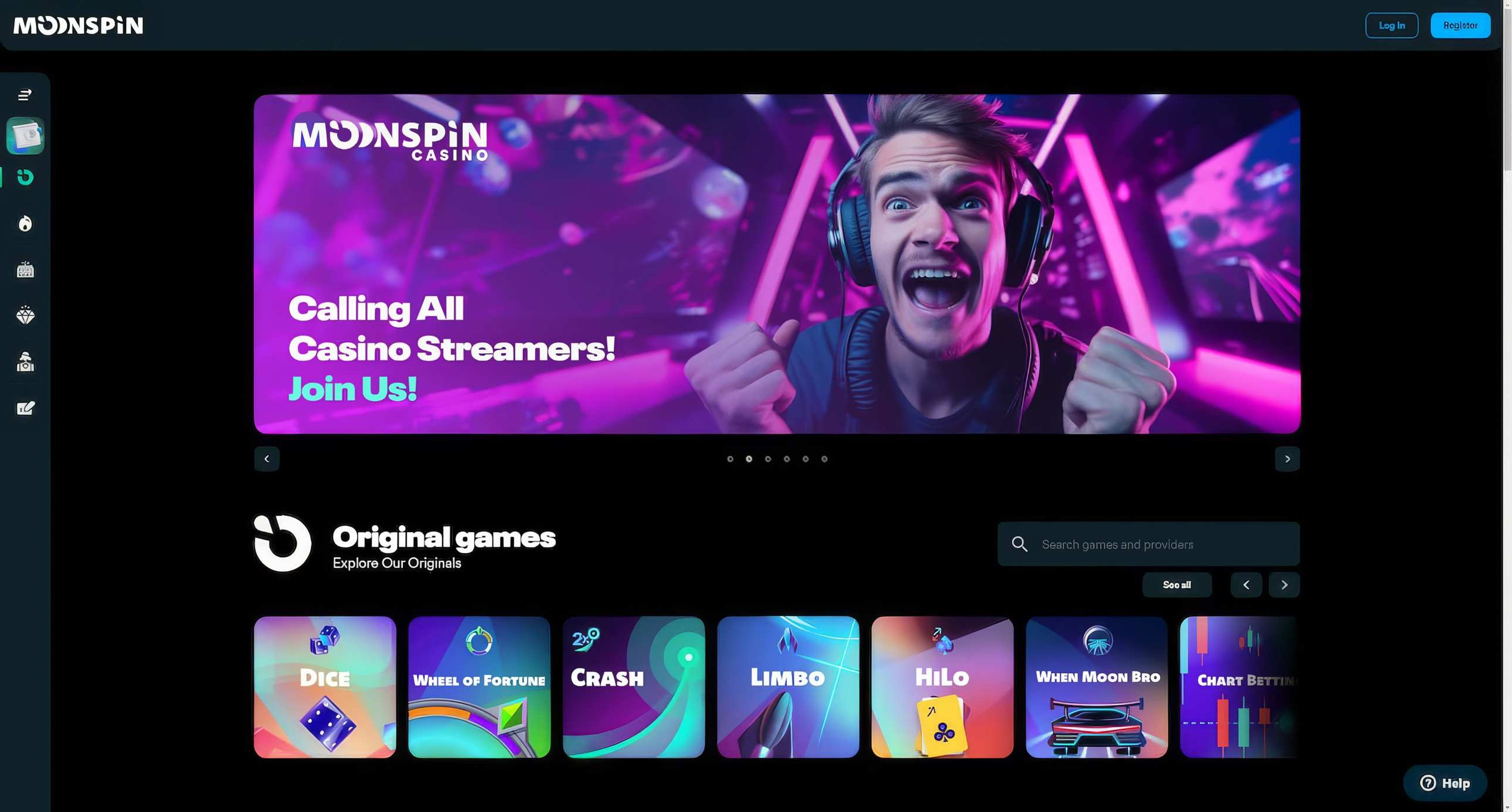 Moonspin desktop screenshot 1