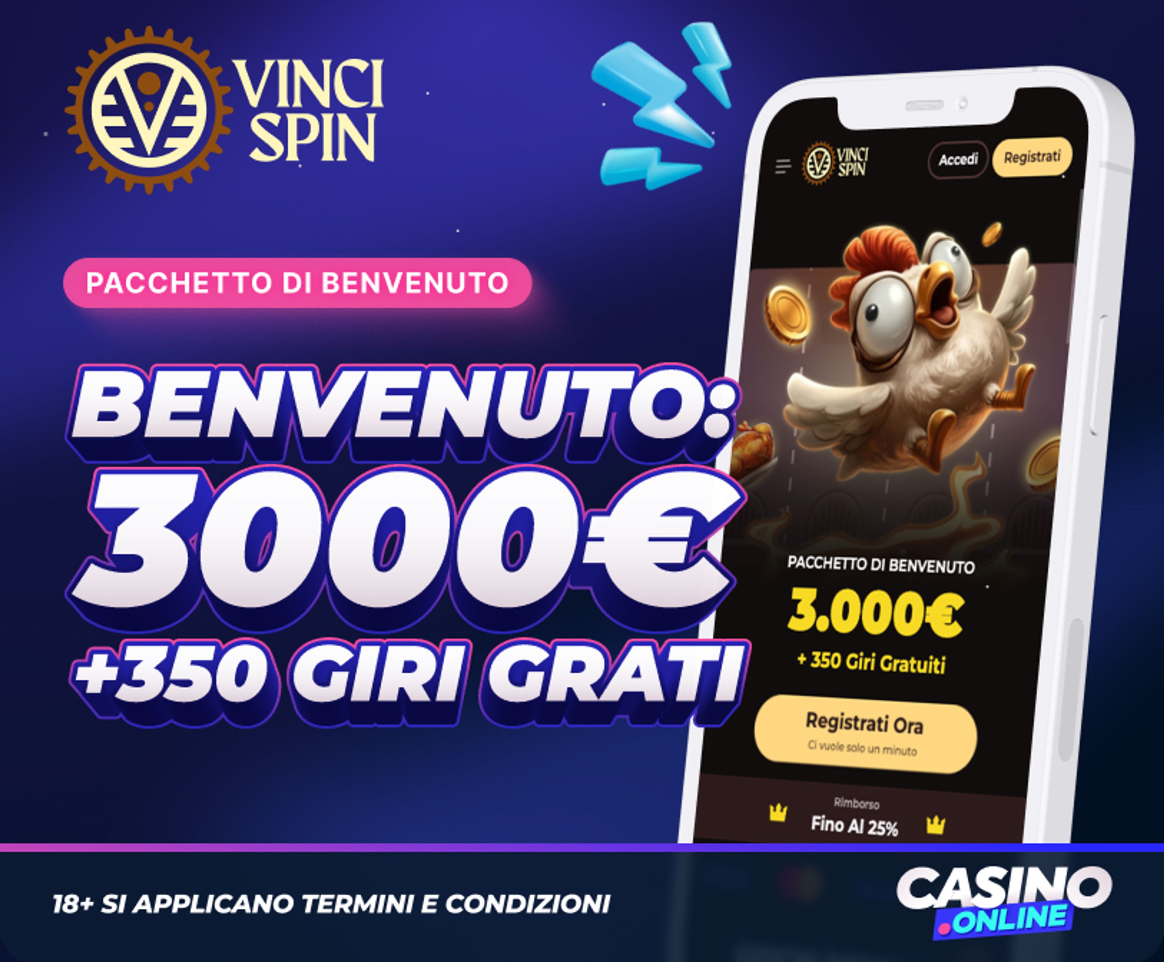 Vincispin Casino Bonus Benvenuto