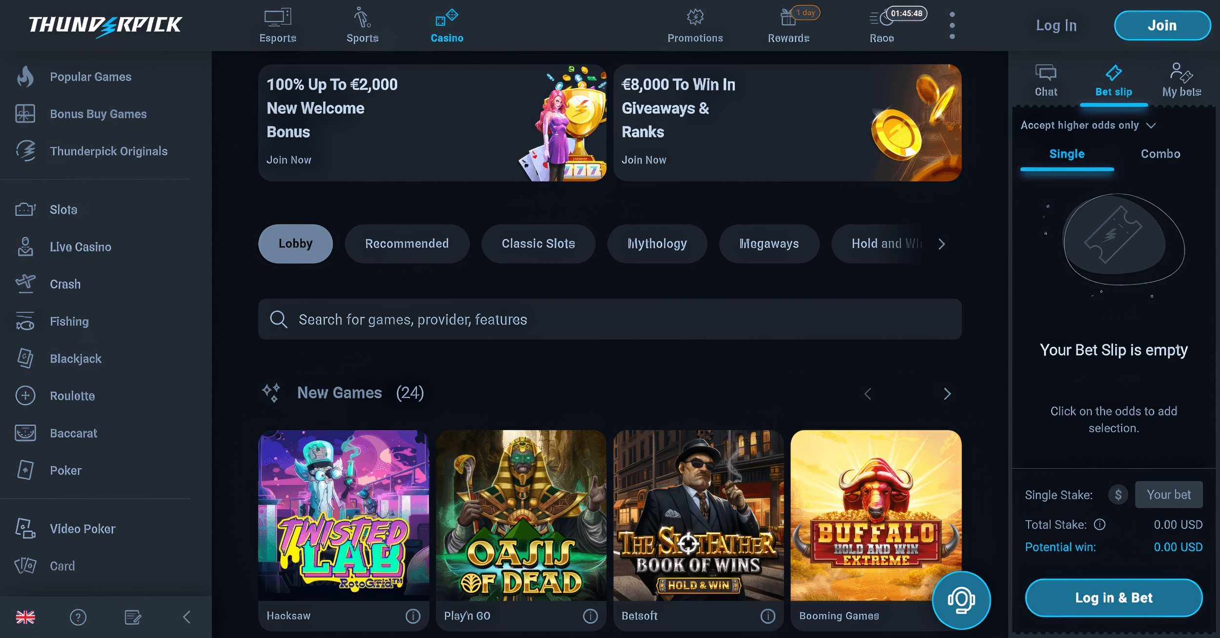 Thunderpick desktop screenshot 1