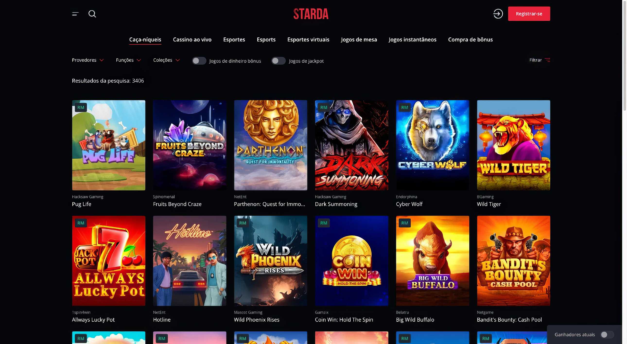 starda casino desktop slots