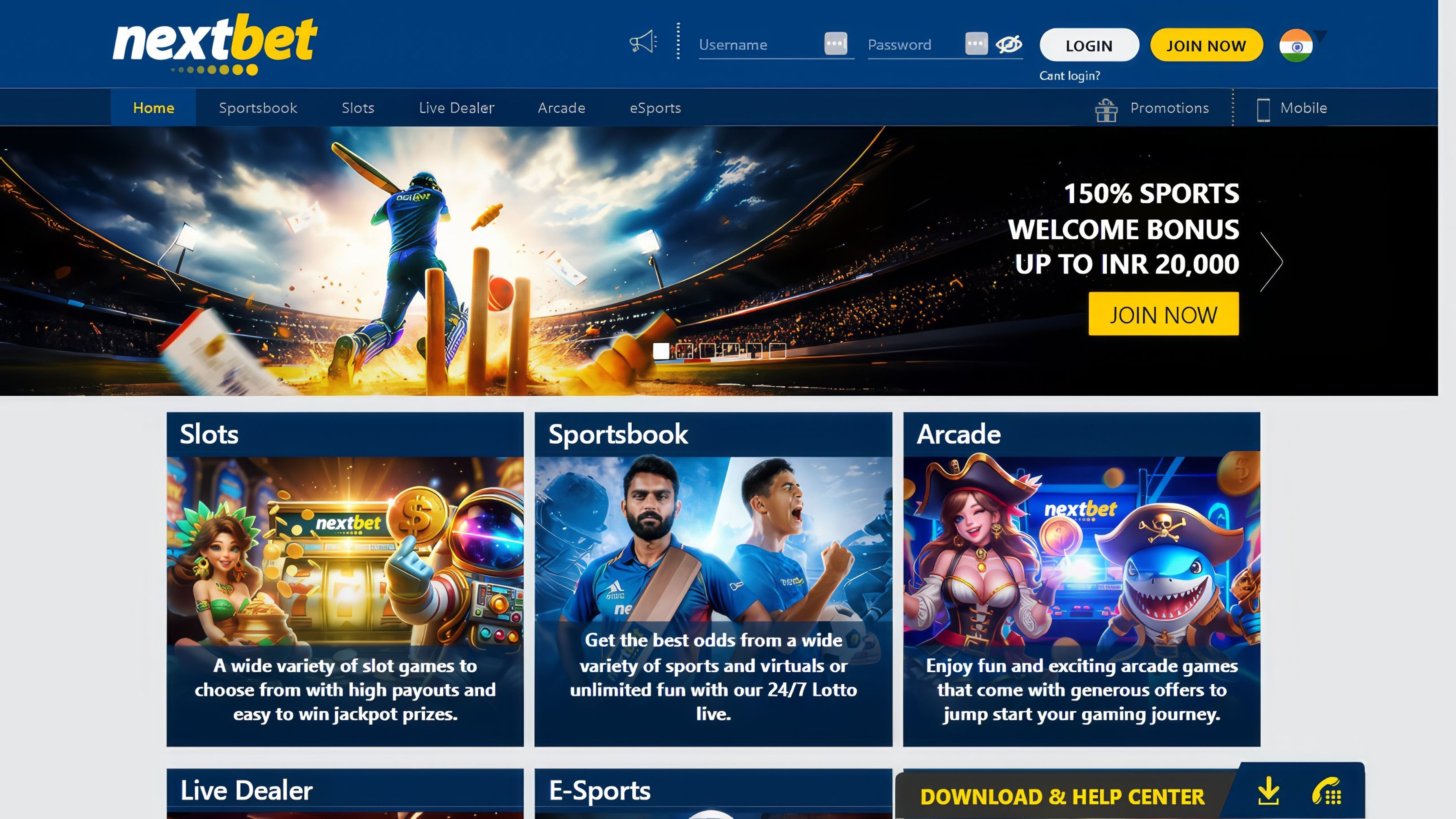 Nextbet desktop screenshot 1