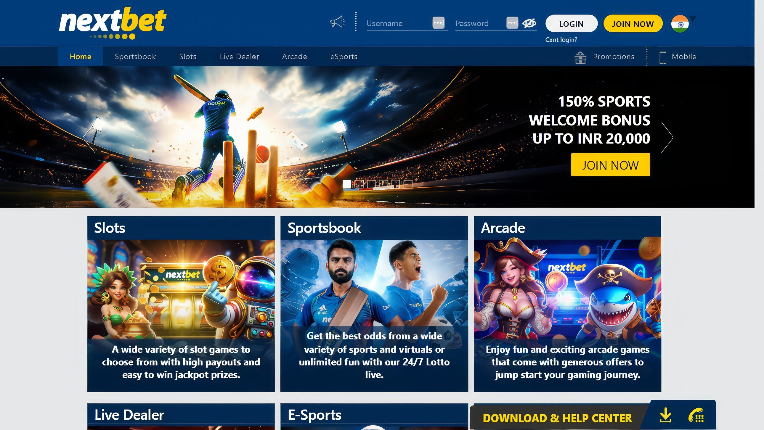 Nextbet desktop screenshot 1