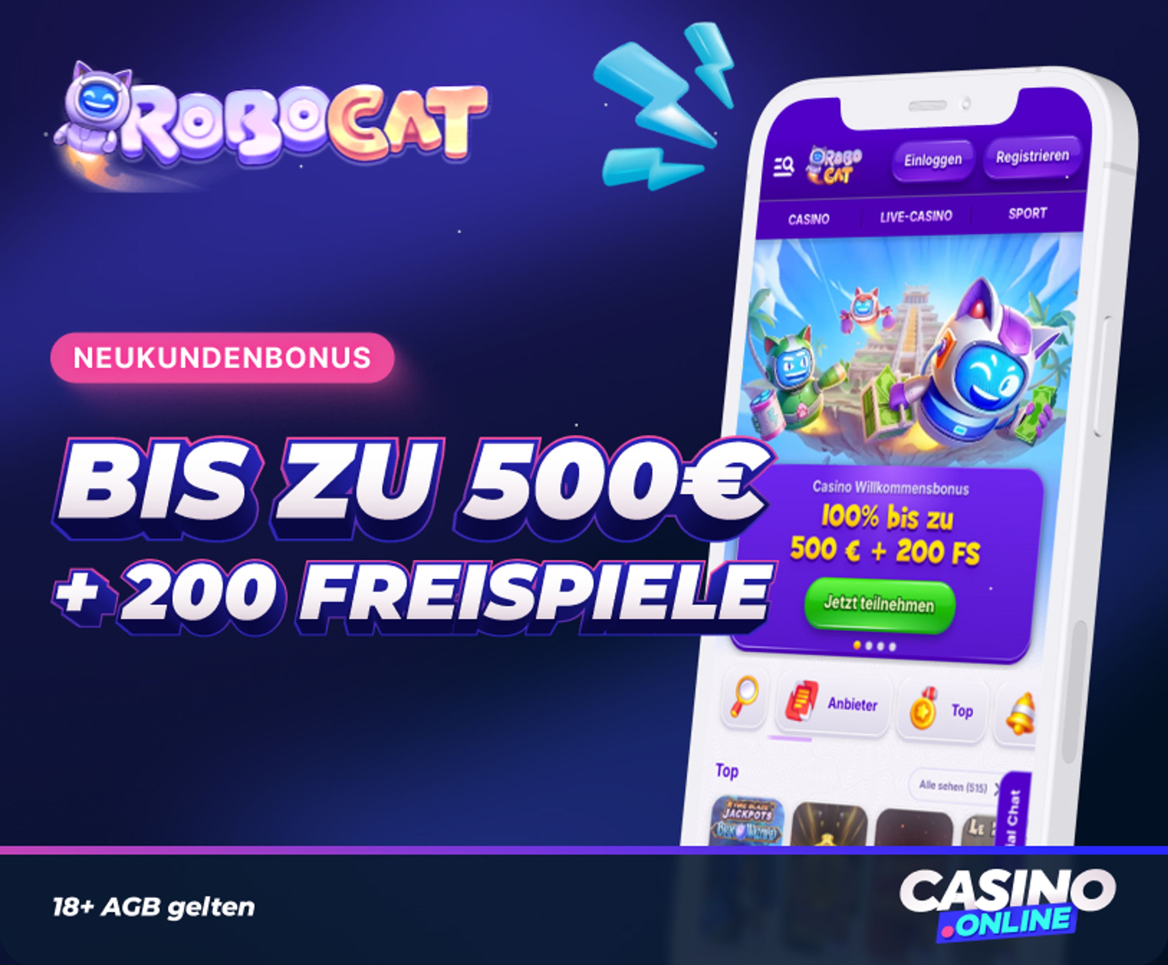 Robocat Casino Willkommensbonus