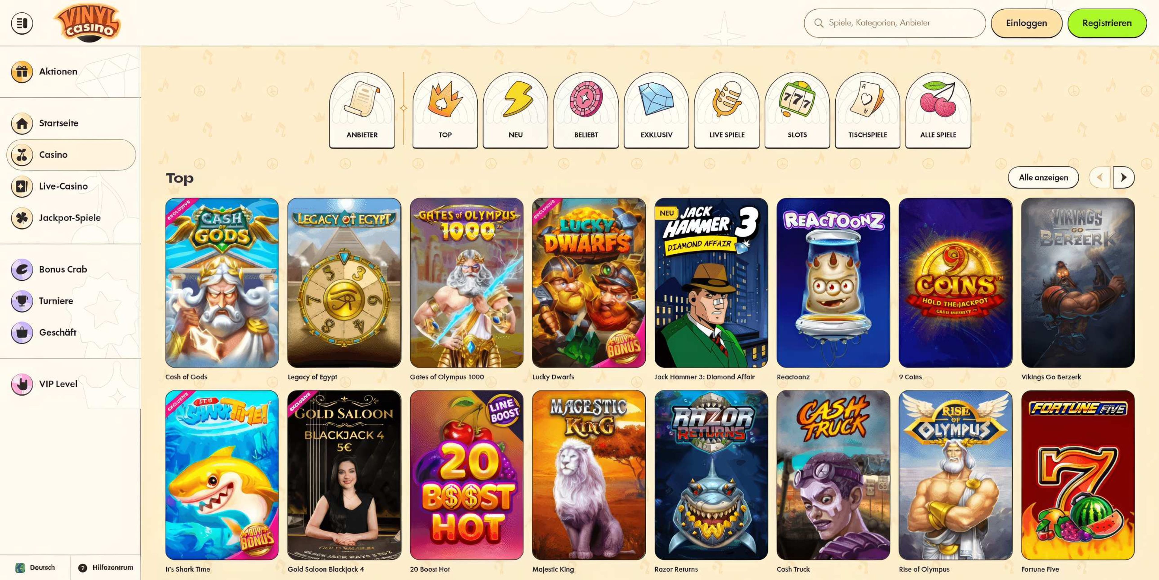 Vinyl Casino desktop screenshot 2