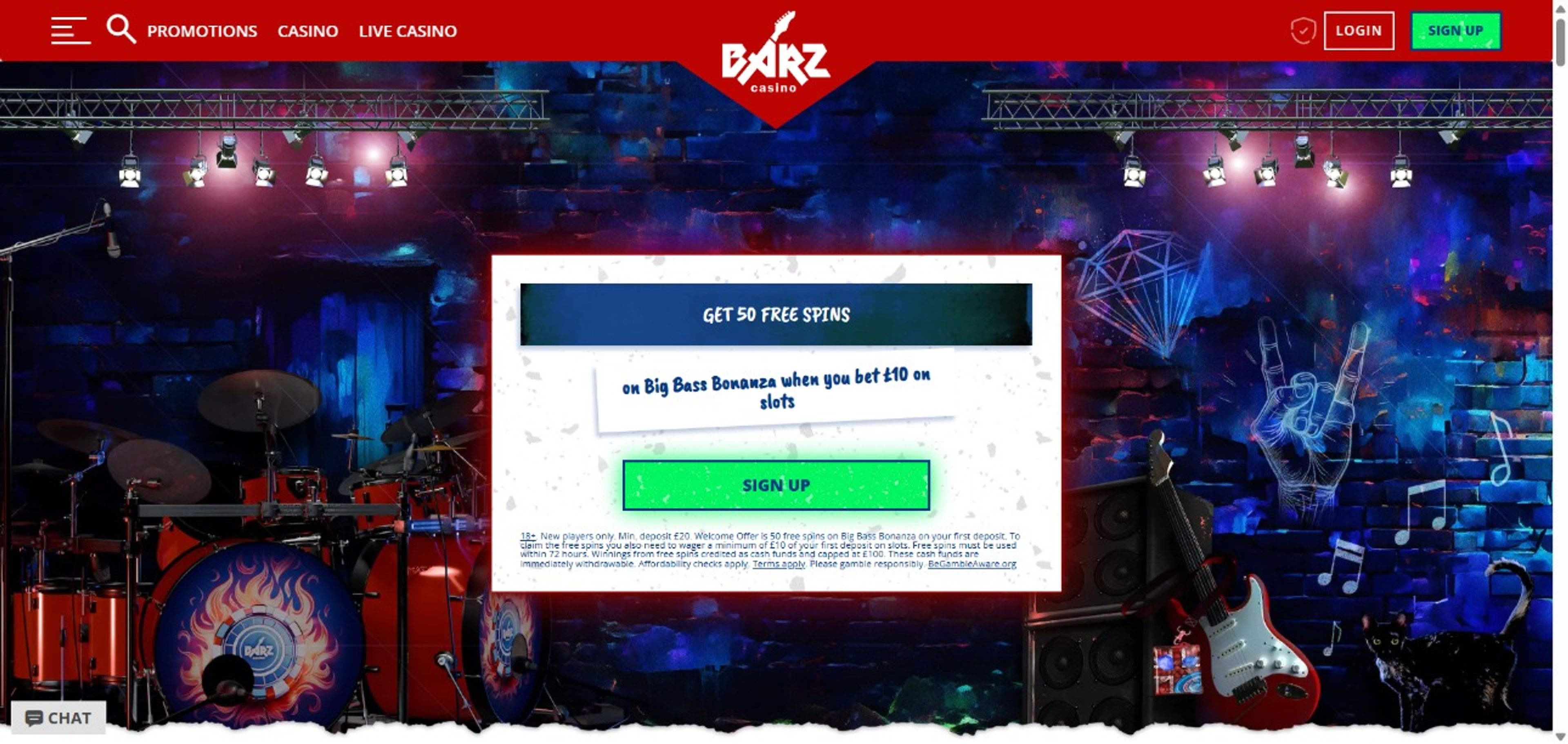 Barz Casino desktop screenshot 1