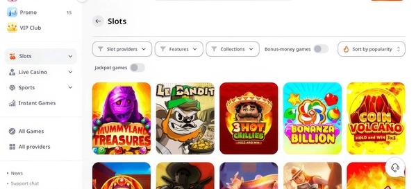 Monro Casino Slots Desktop 