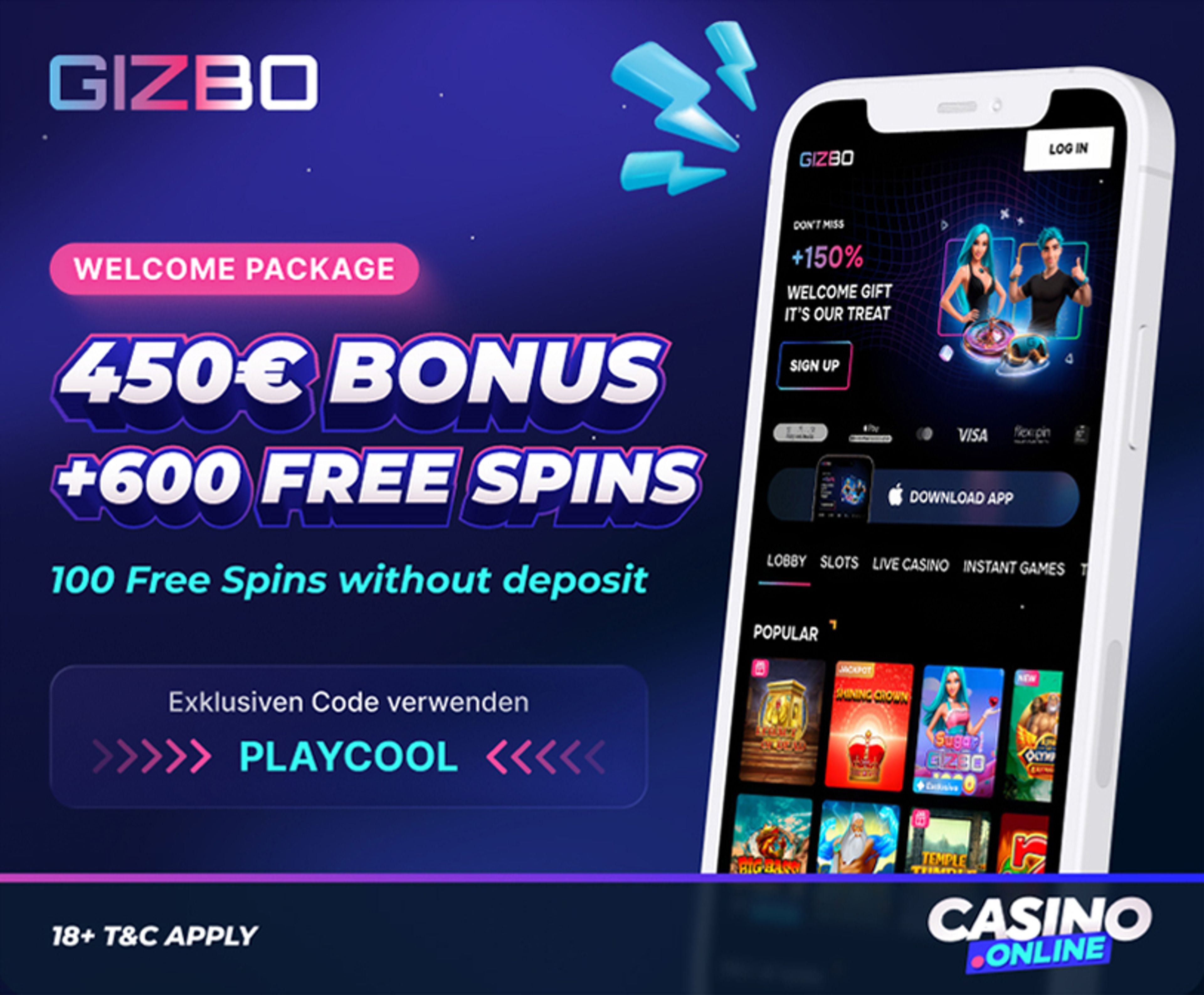 gizbo casino welcome bonus