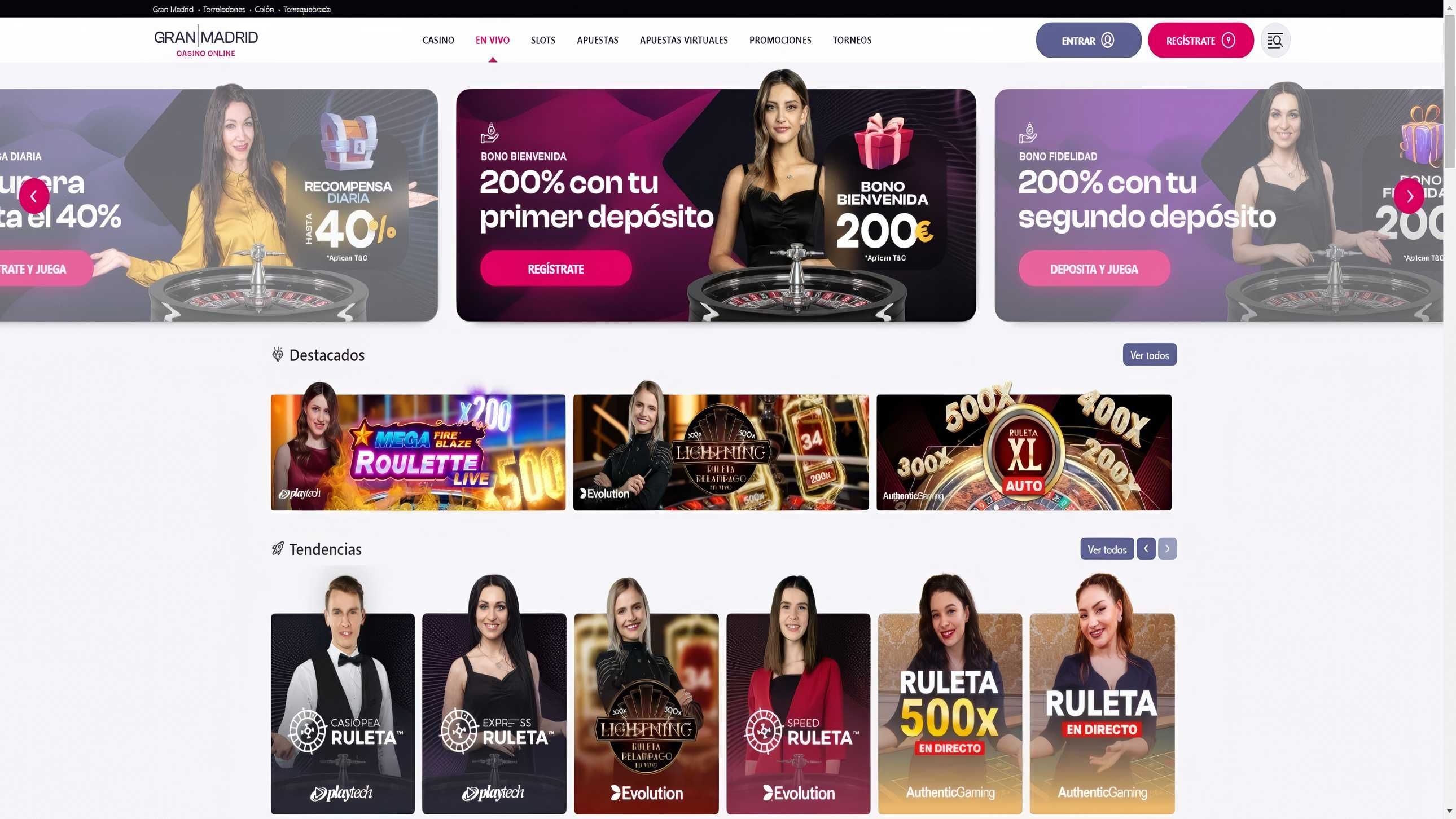 Casino Gran Madrid desktop screenshot 2