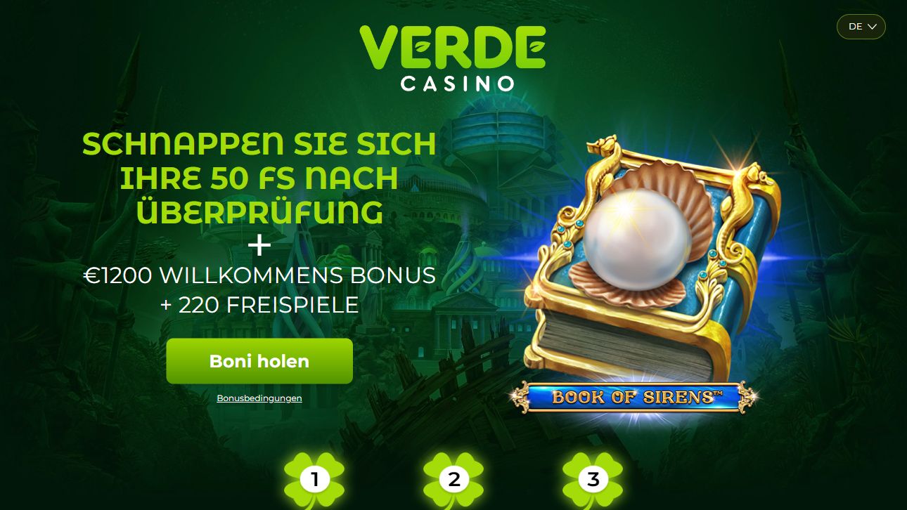 Verde Casino 50 Freispiele No Deposit Desktop