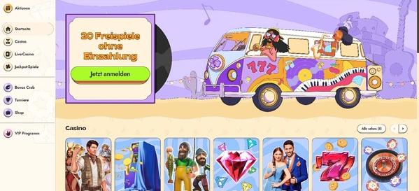 Vinyl Casino home desktop 