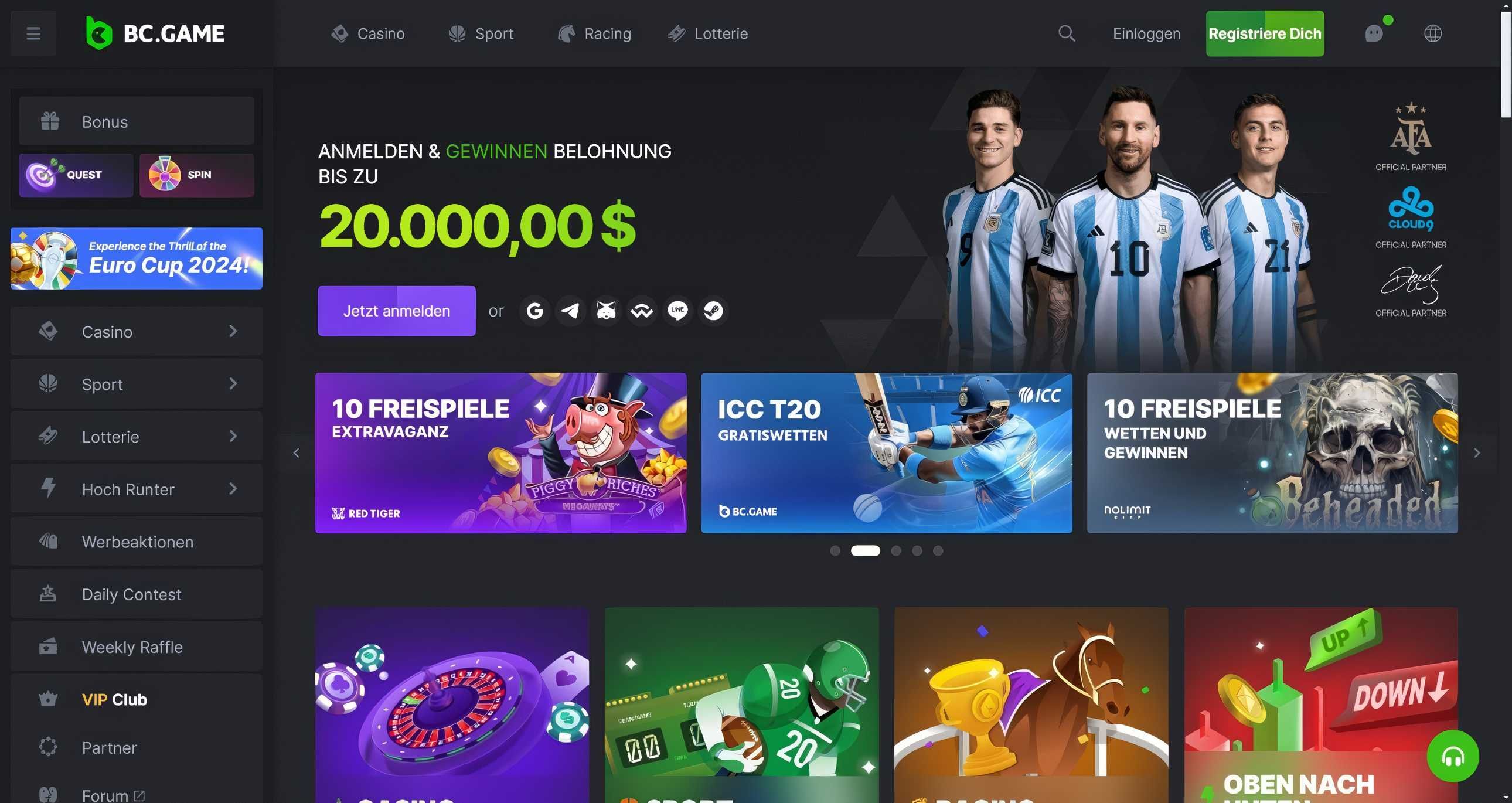 BC.game desktop screenshot 1