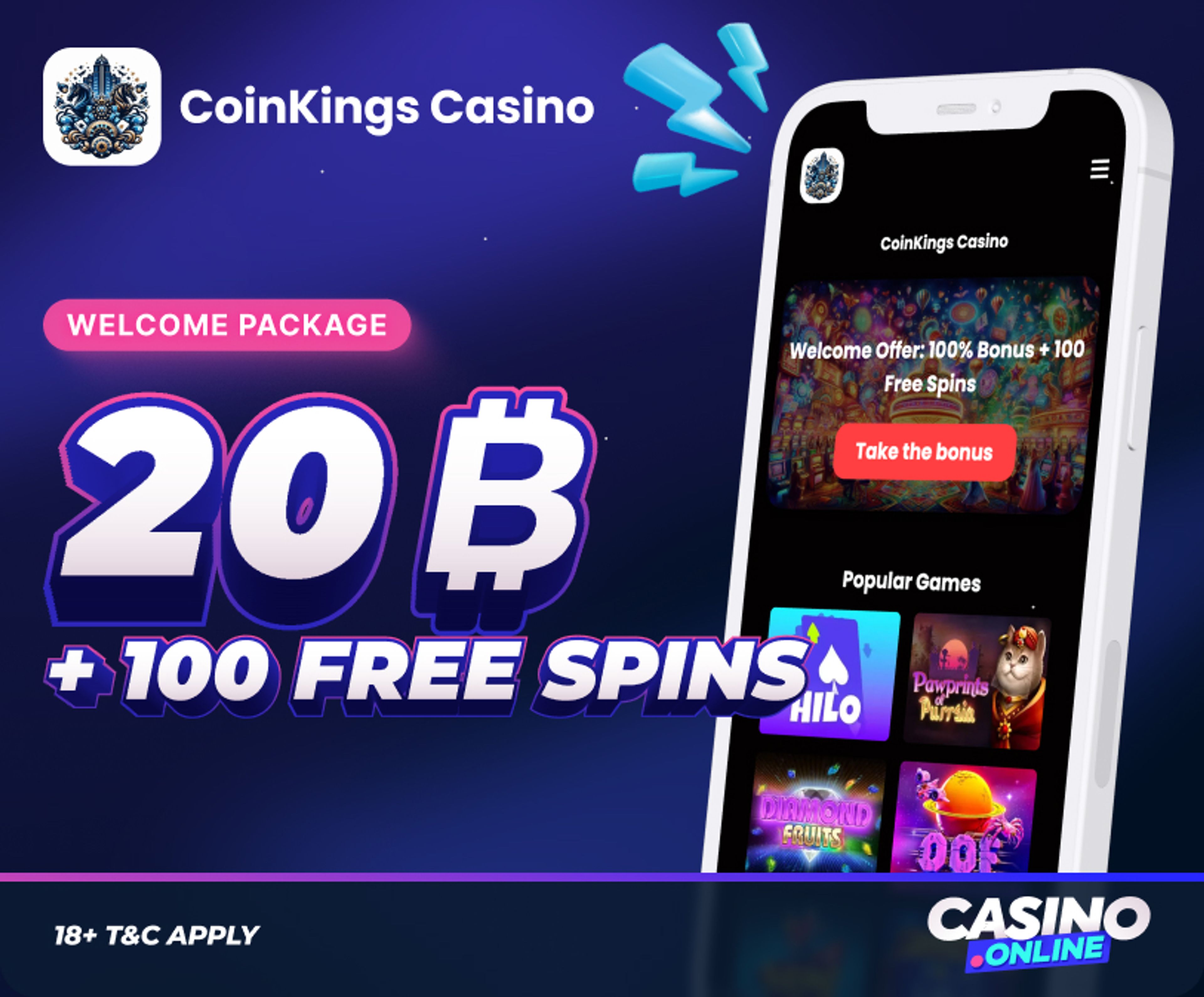 CoinKings Casino Welcome Bonus