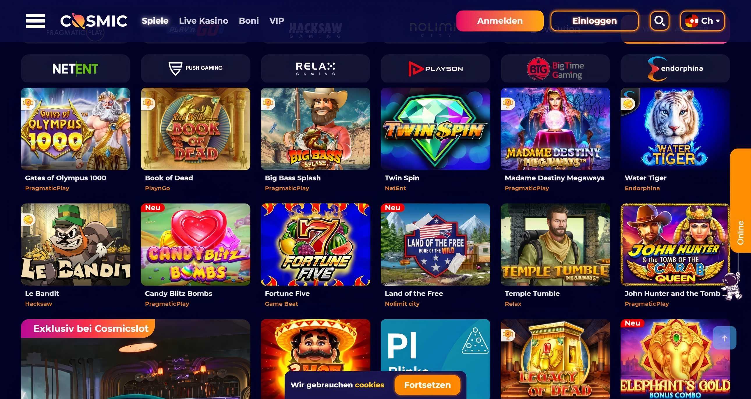 CosmicSlot desktop screenshot 2