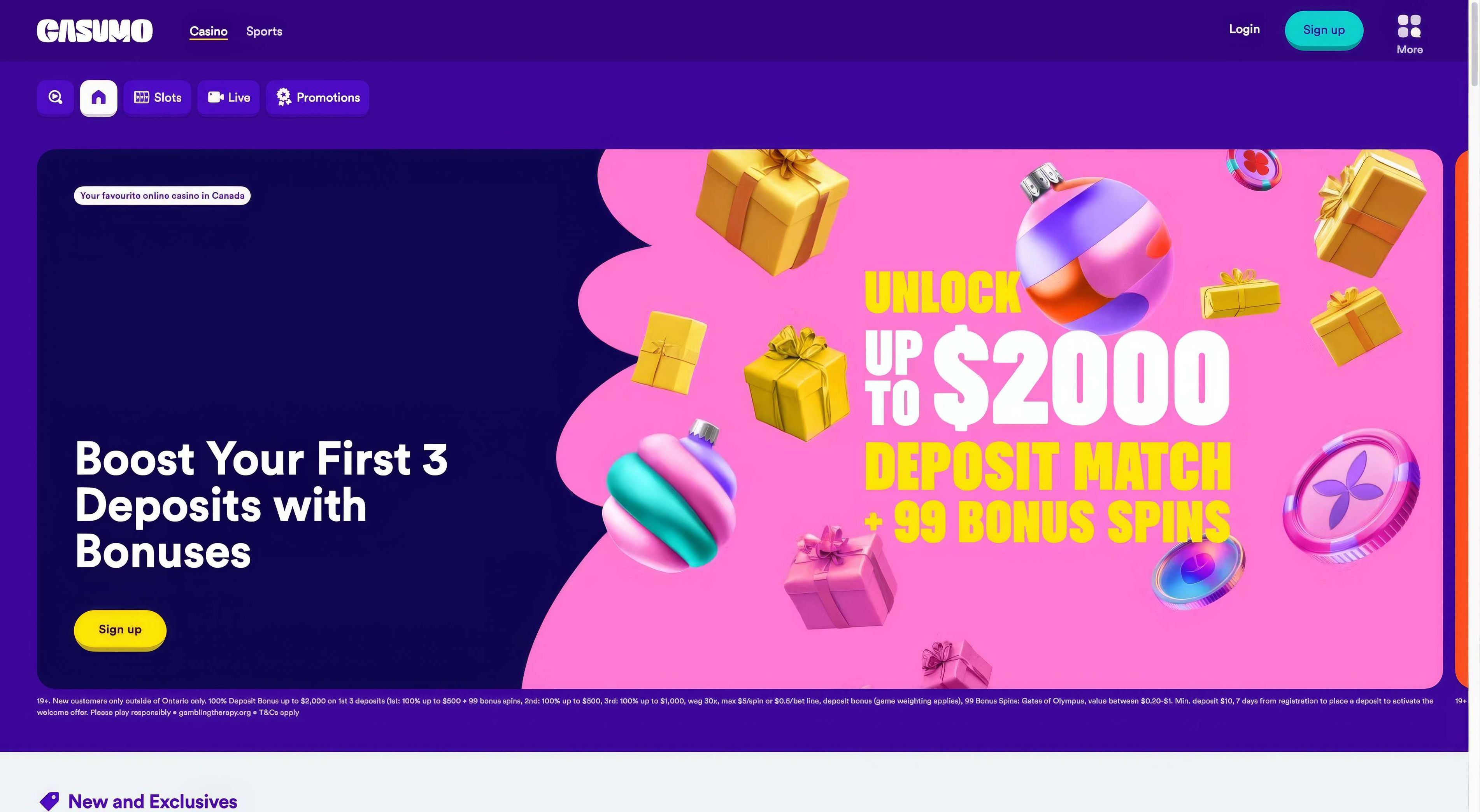 Casumo desktop screenshot 1