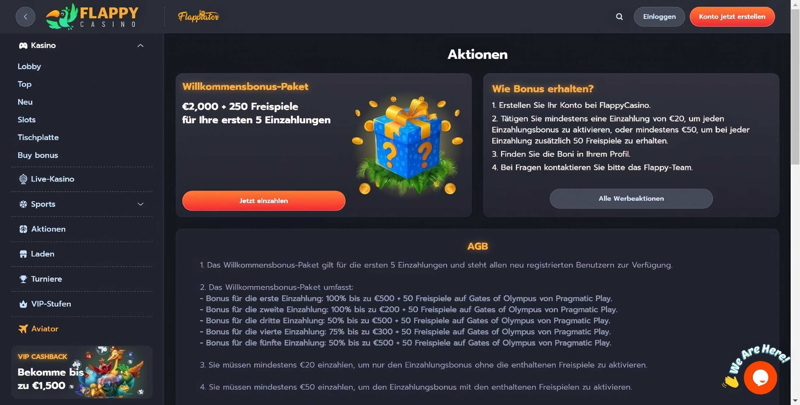 Flappy Casino desktop screenshot 1