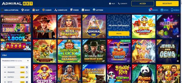 Admiralbet.it desktop screenshot 1