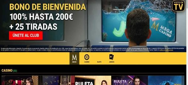 Sección de Mega Casino