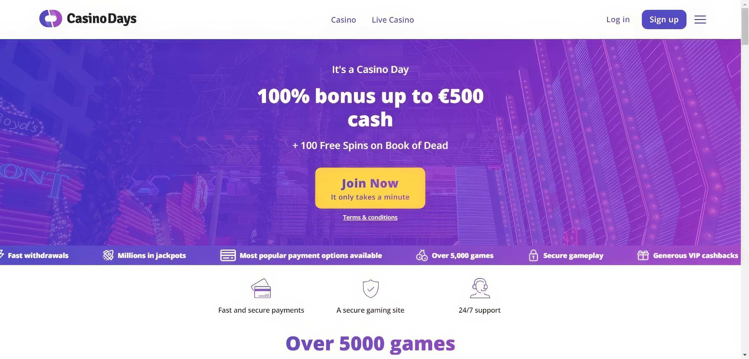 Casino Days desktop screenshot 1