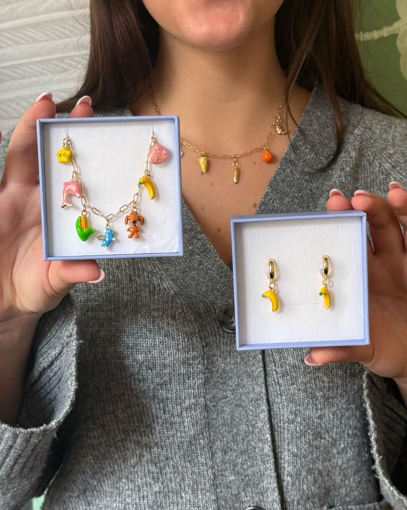Earrings with charms
