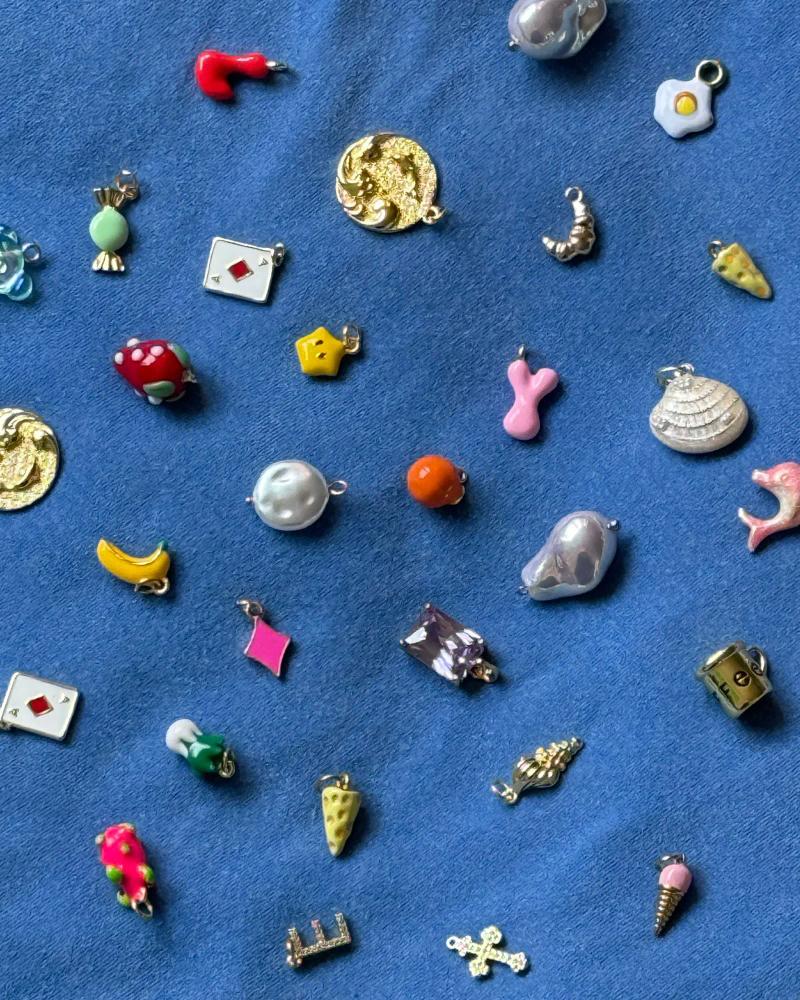 Earrings with charms