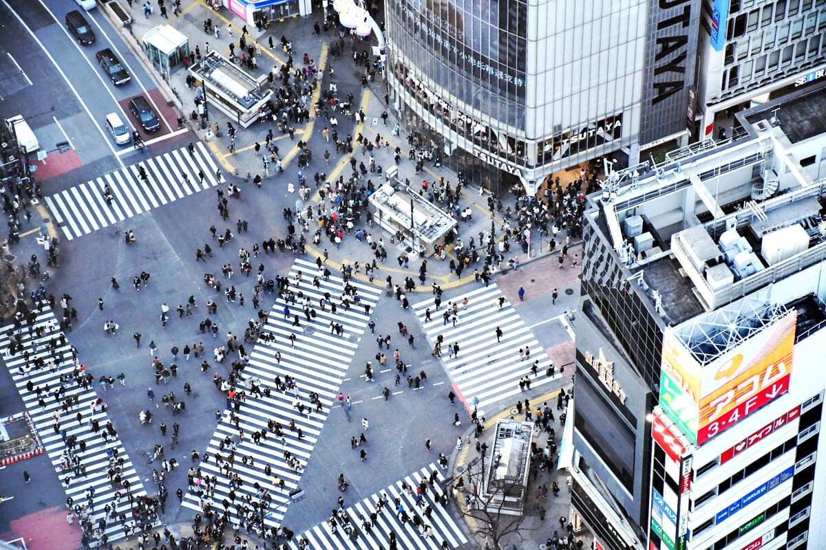 渋谷のスクランブル交差点