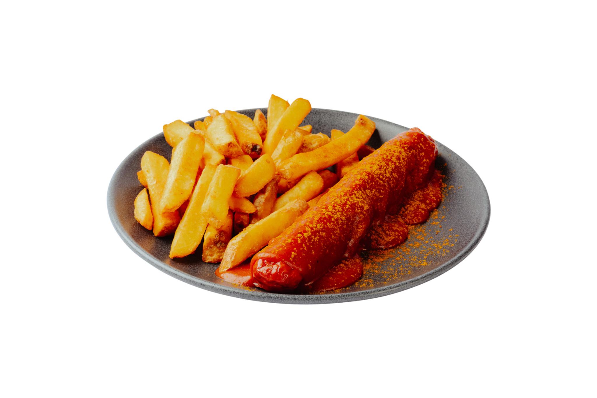 Currywurst mit Pommes