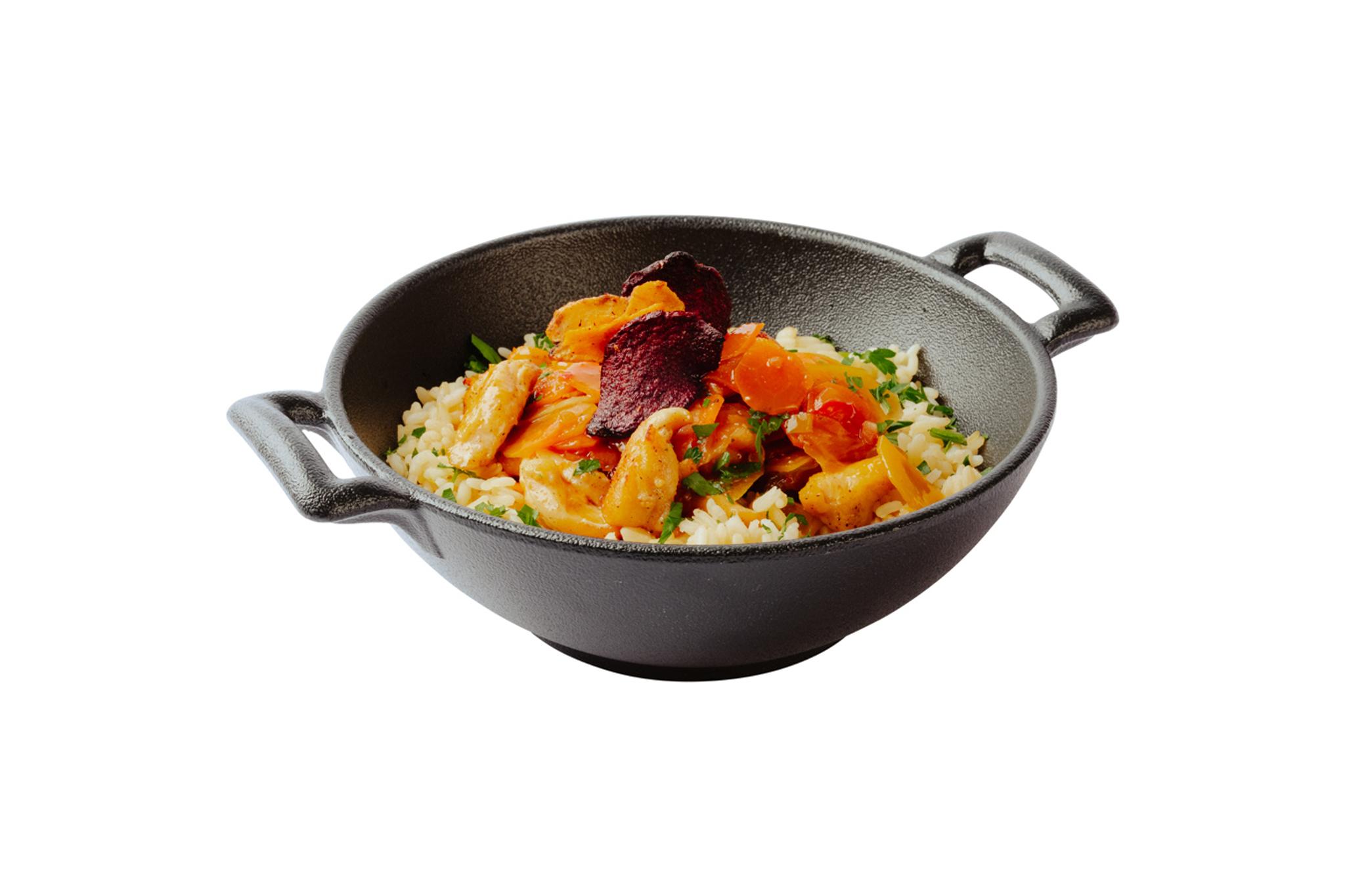 Hühnchen Wok mit Reis