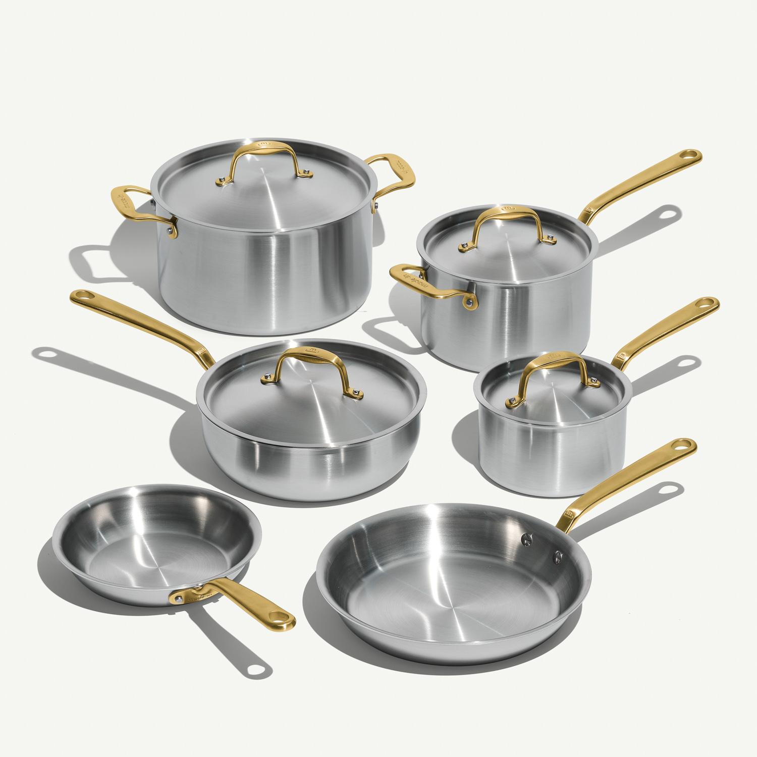 10-Piece Stainless Clad Set