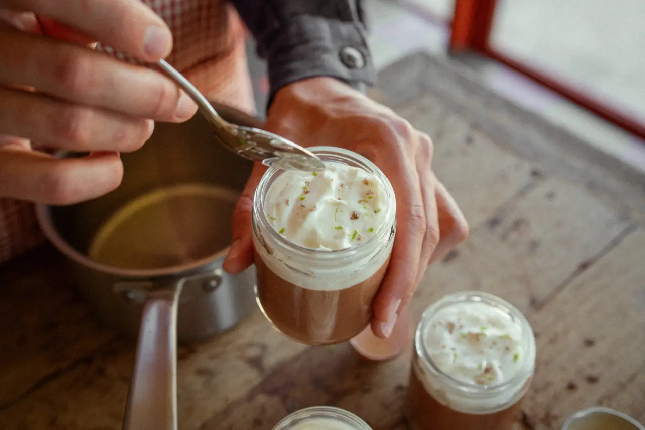 Ballerina Farm Chocolate Mousse with Cardamom Whipped Cream