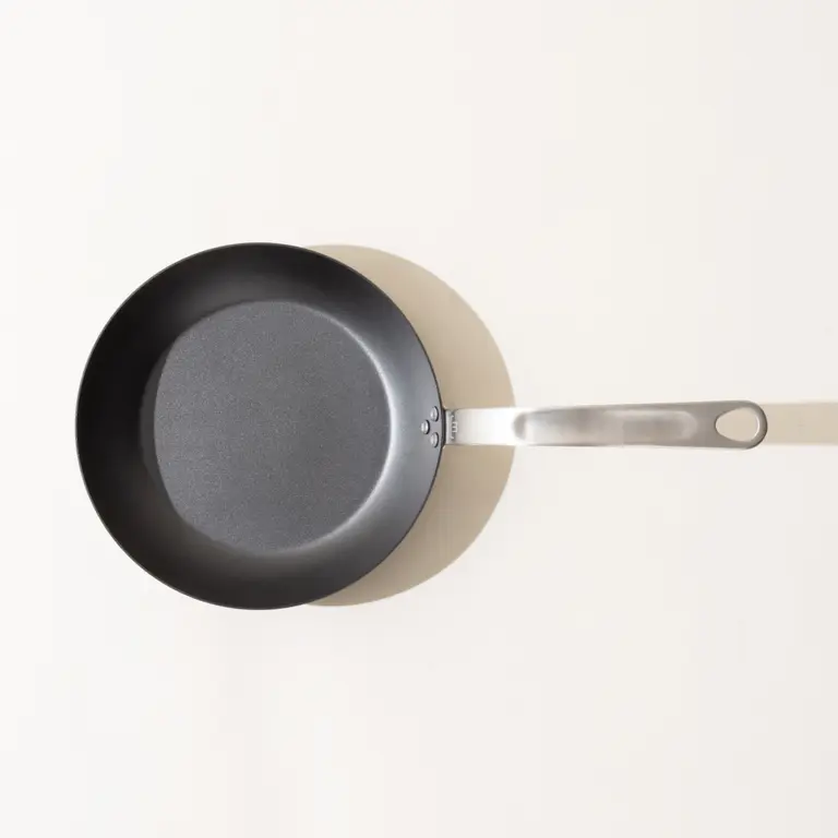 carbon steel 10 inch preseasoned frying pan top image