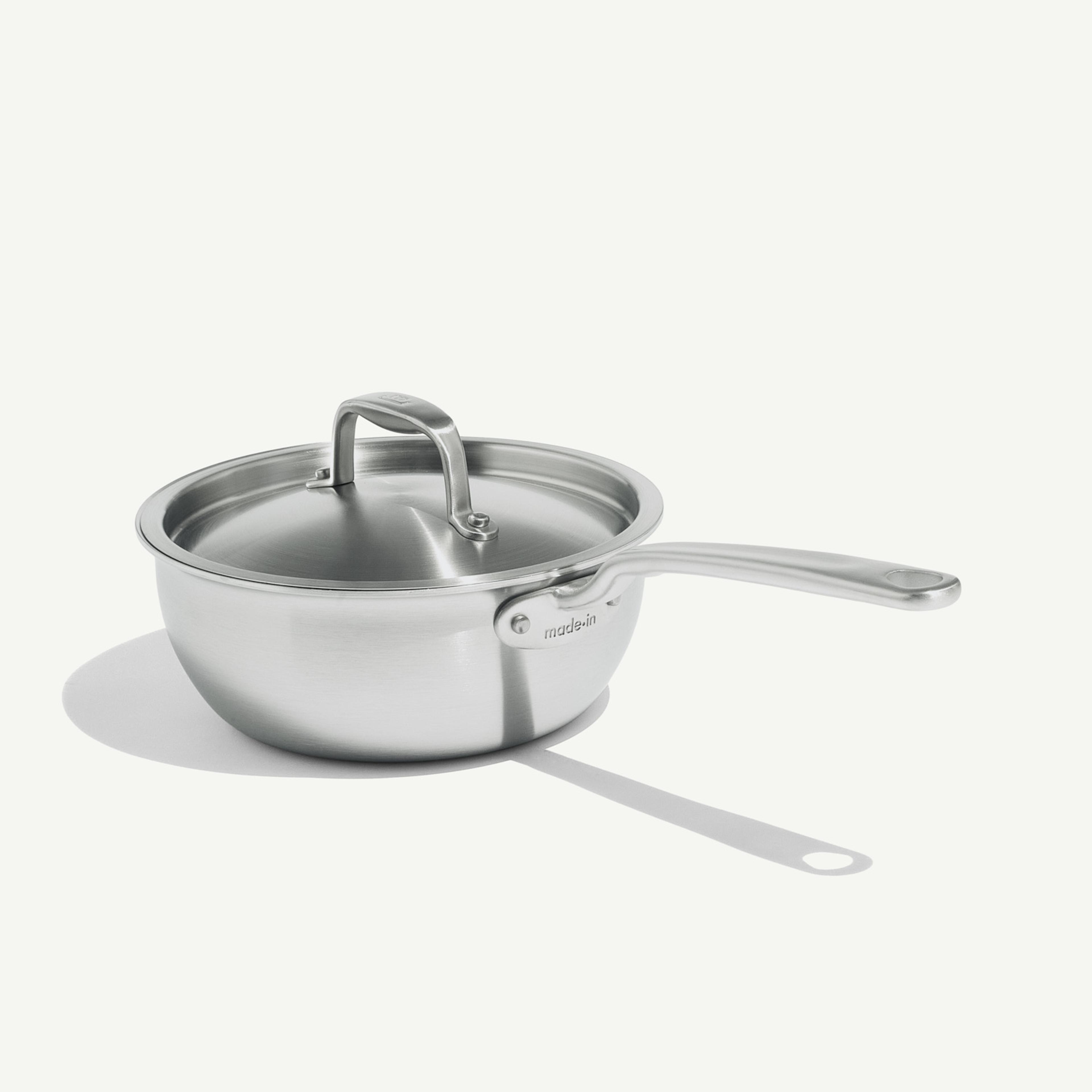 Stainless Clad Saucier | 5 QT | Stay Cool Handle