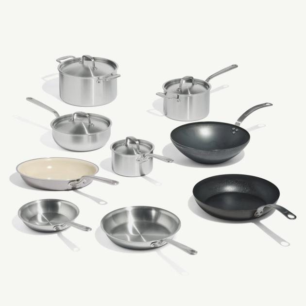 13-Piece Stainless Clad Cookware Set