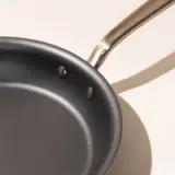 non stick frying pan graphite macro